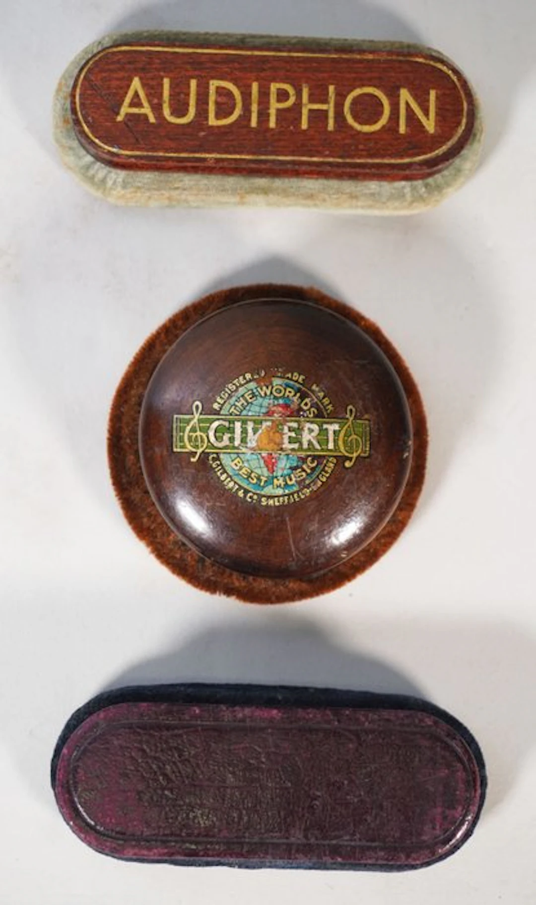 Gilbert Audiphon - Platenborstels 3 stuks 78 rpm gramophone player