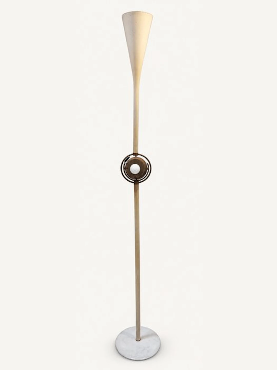 Angelo Lelii - Lamp - Metal, Marble, Brass, Glass - Polifemo model 12555