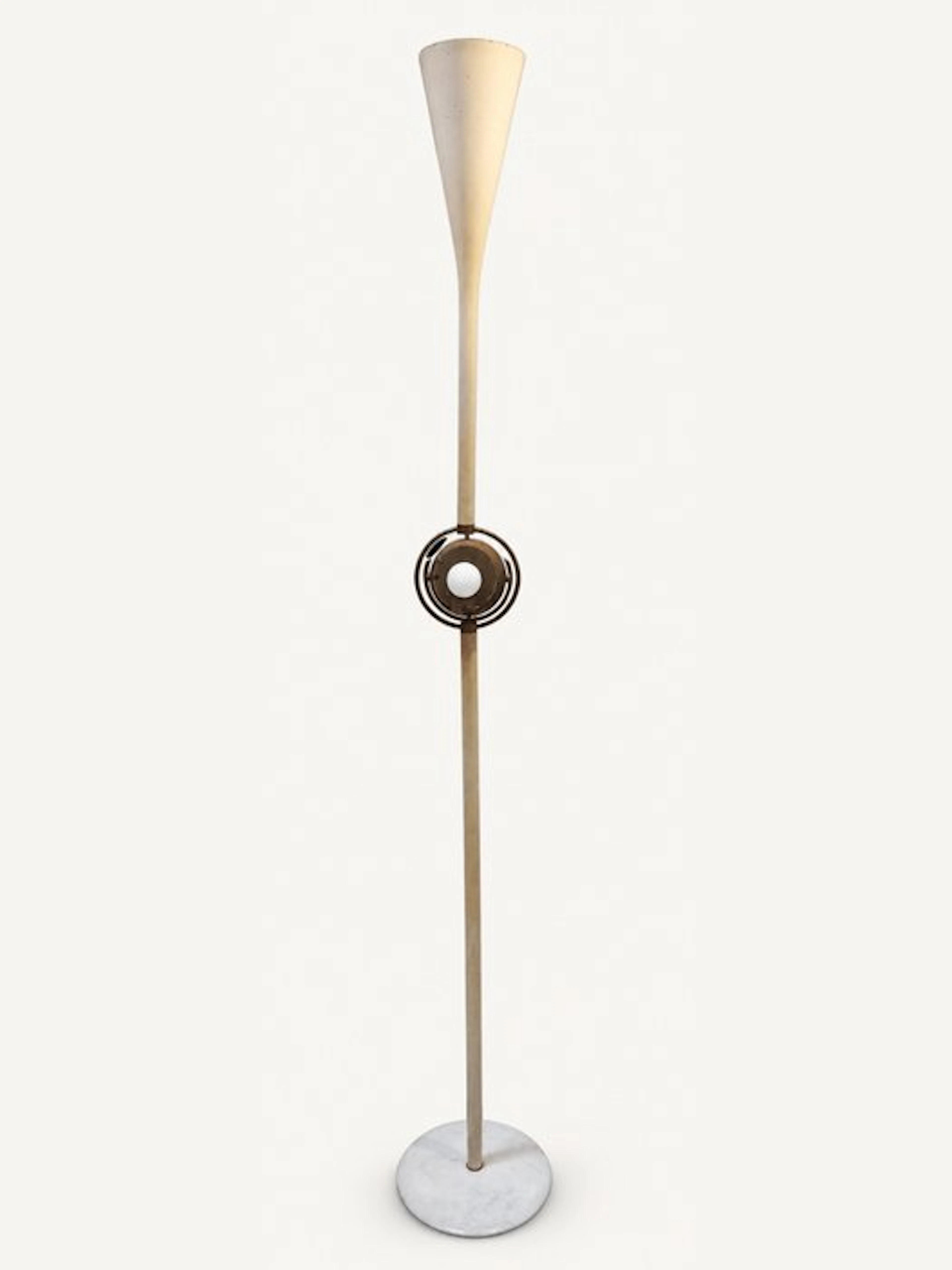 Angelo Lelii - Lamp - Metal, Marble, Brass, Glass - Polifemo model 12555