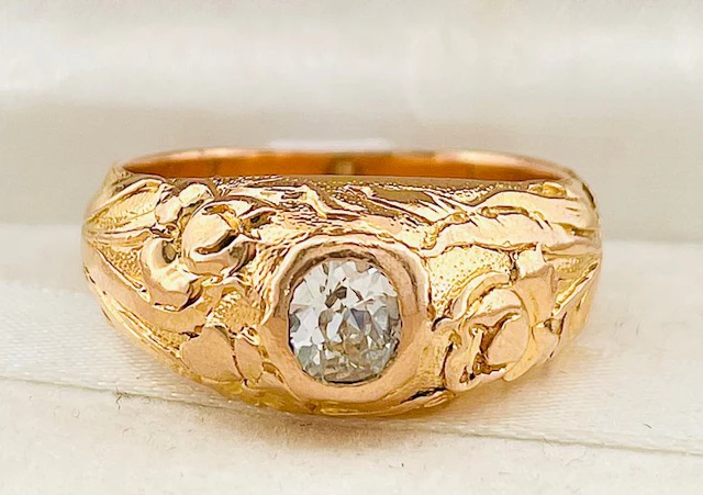 Ring - 18 kt. Yellow gold Diamond (Natural)