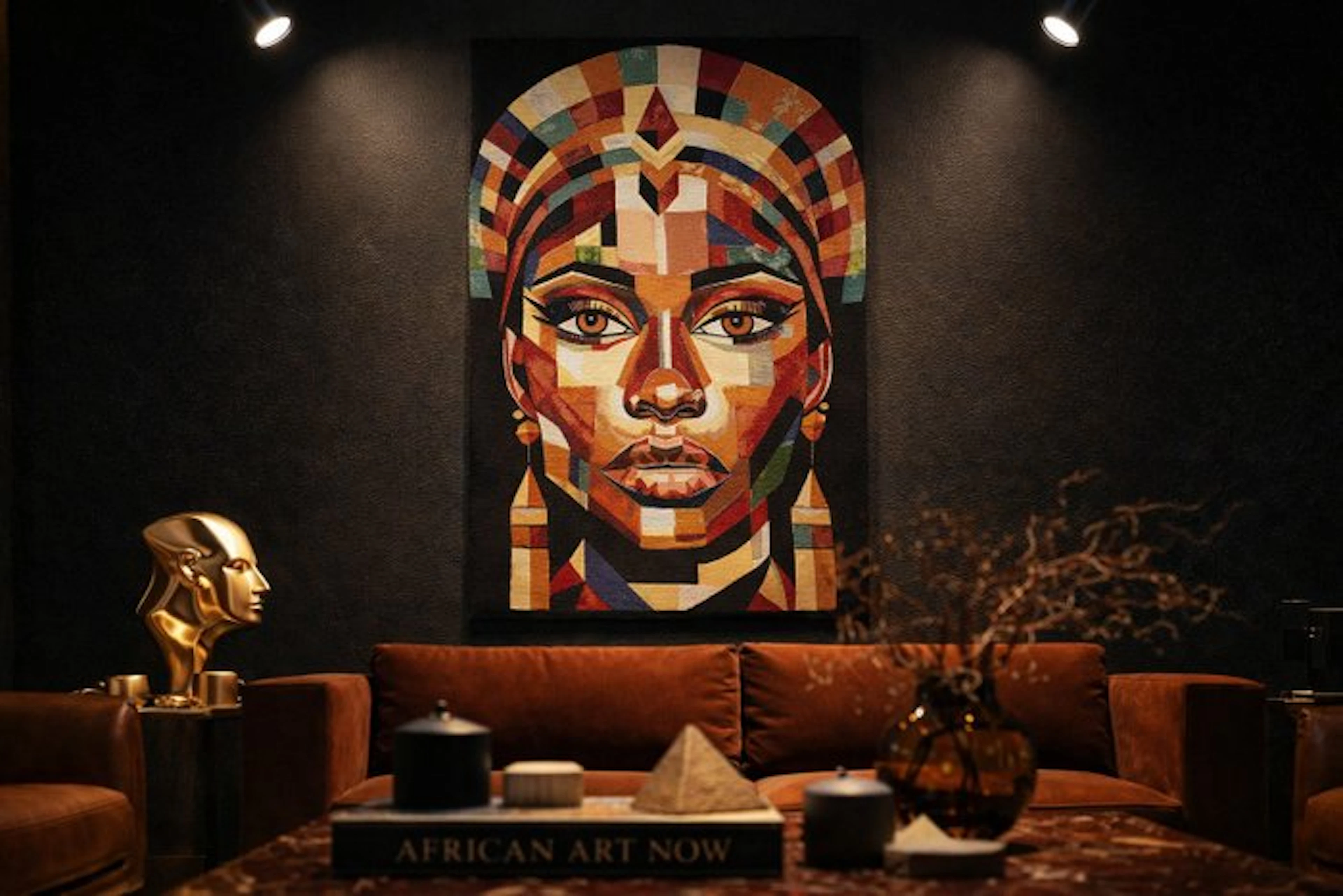 Tapestry "Queen of Ochre" in Gobelin weave - 113x82 cm...