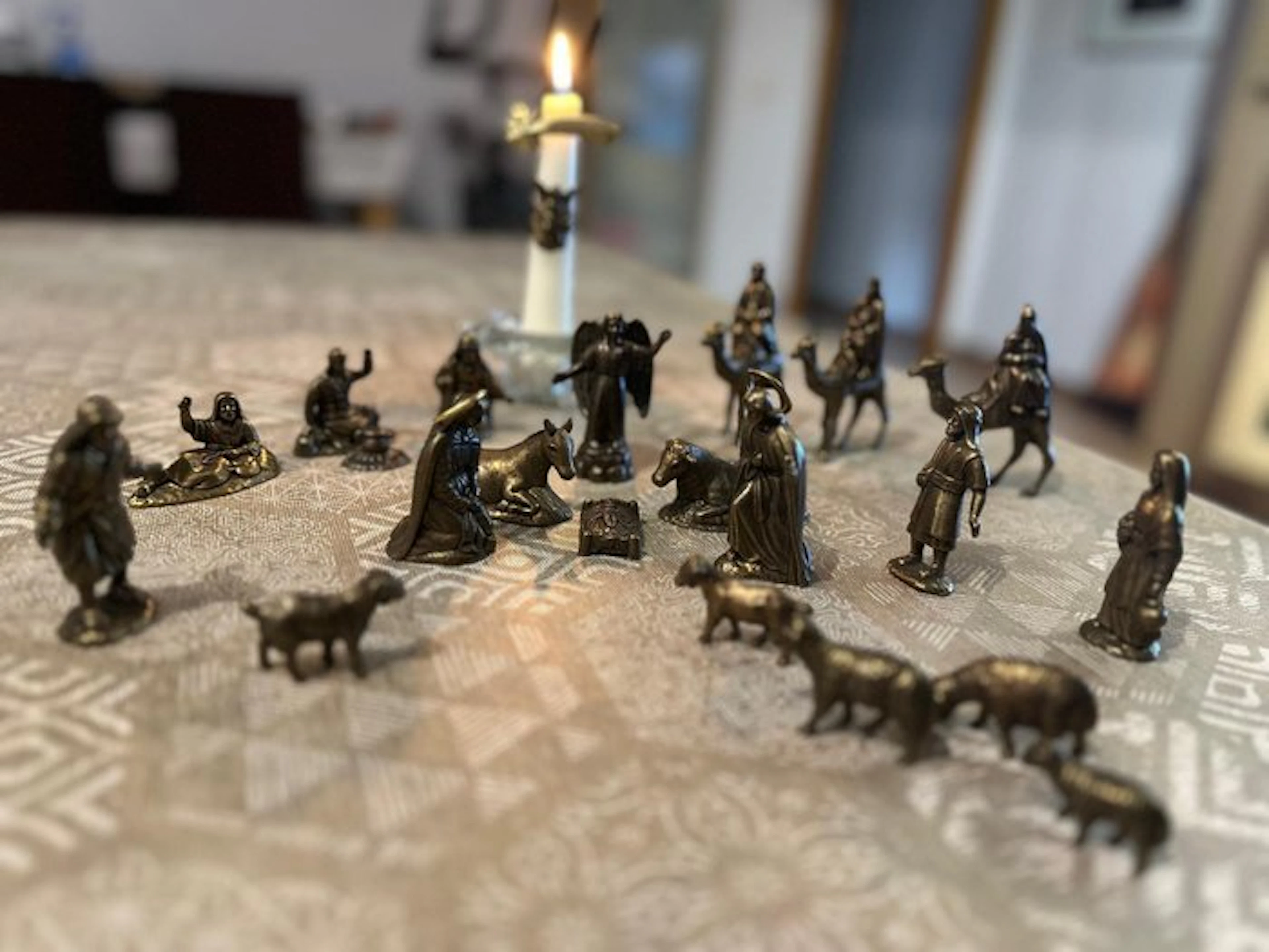 Nativity scene (27) - Patinated bronze - Magnificent Belén Bronce