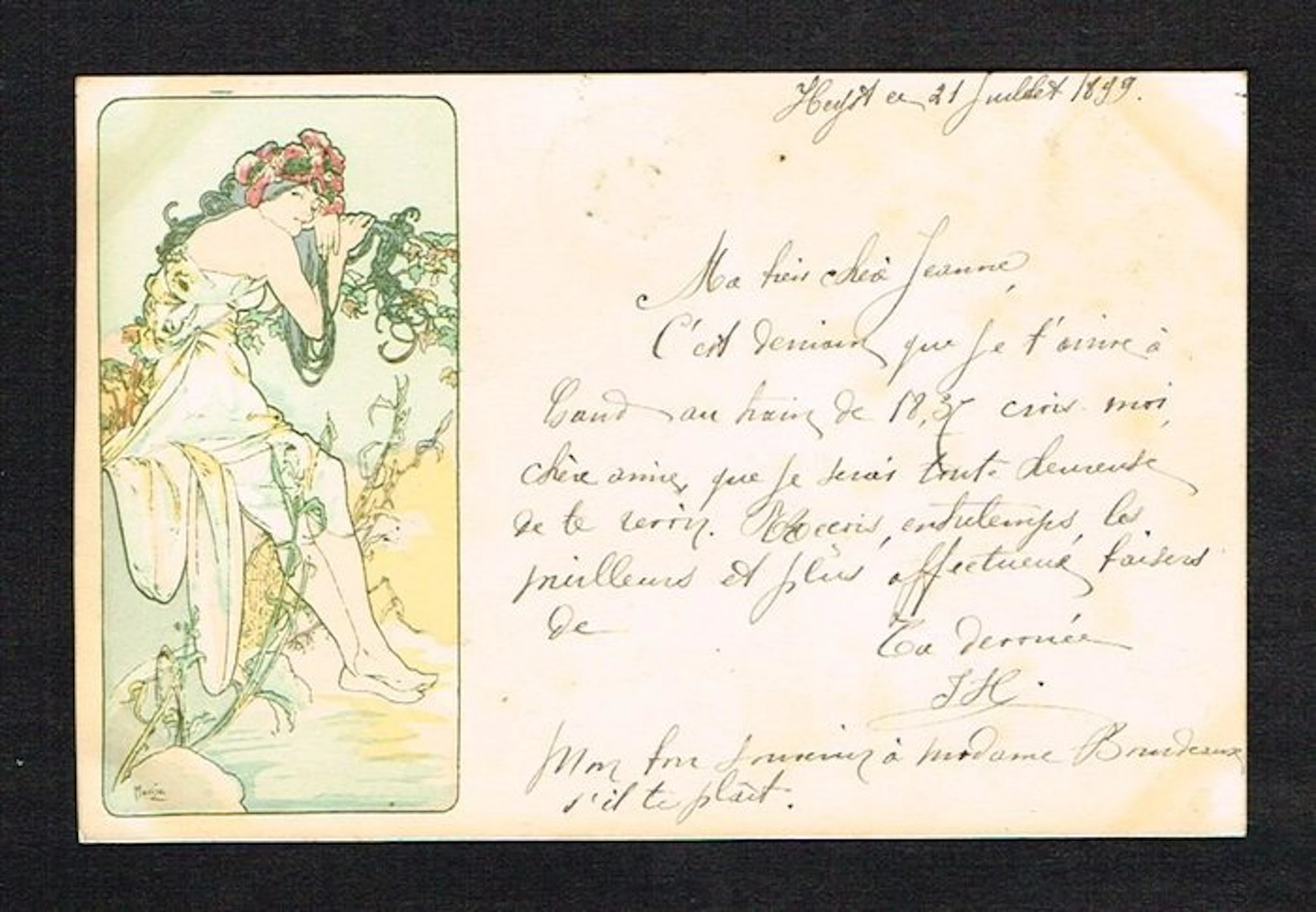 Mucha - Illustrator - Art Nouveau - Postcard circulated...