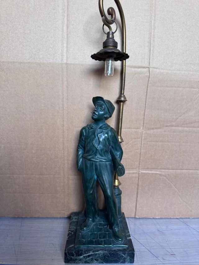 J.M. Belgium - Table lamp - Spelter