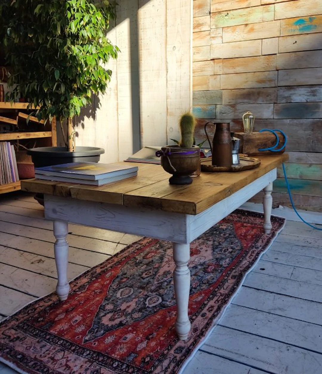 Coffee table - Wood - Living room coffee table made from reclaimed wood.