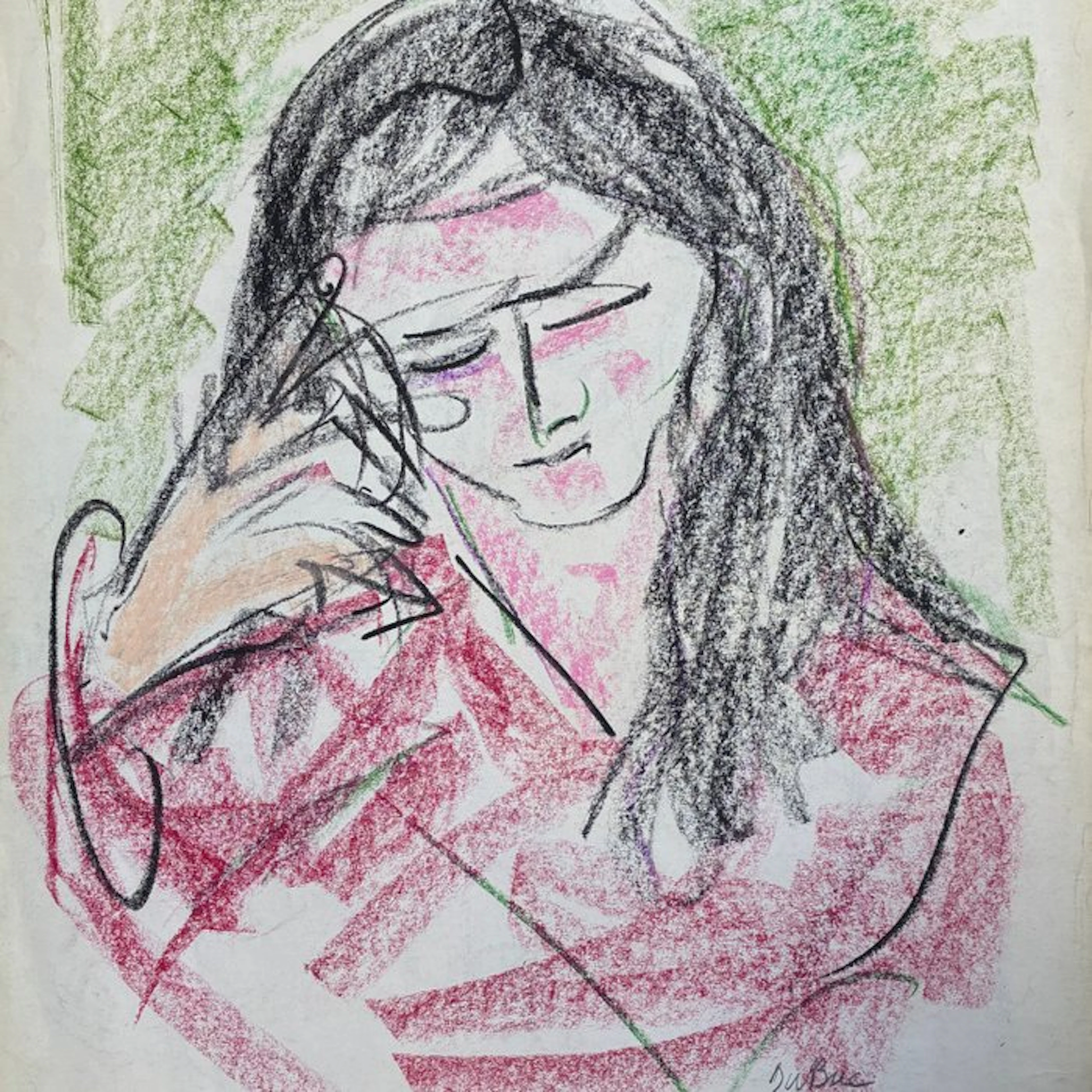 Roland Dubuc (1924-1997) - Portrait de femme (vendu sans prix de réserve)
