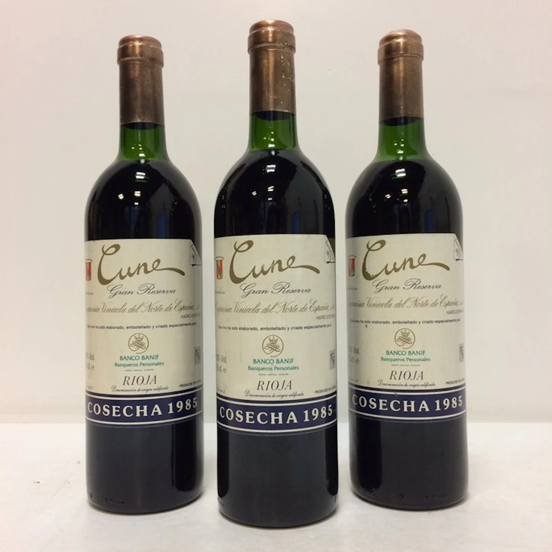 1985 C.V.N.E. Cune - Rioja Gran Reserva - 3 Bottles (0.75L)