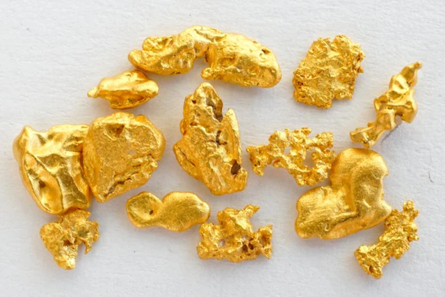 Gold Mauritanian nuggets 1.365 grams- 1.37 g