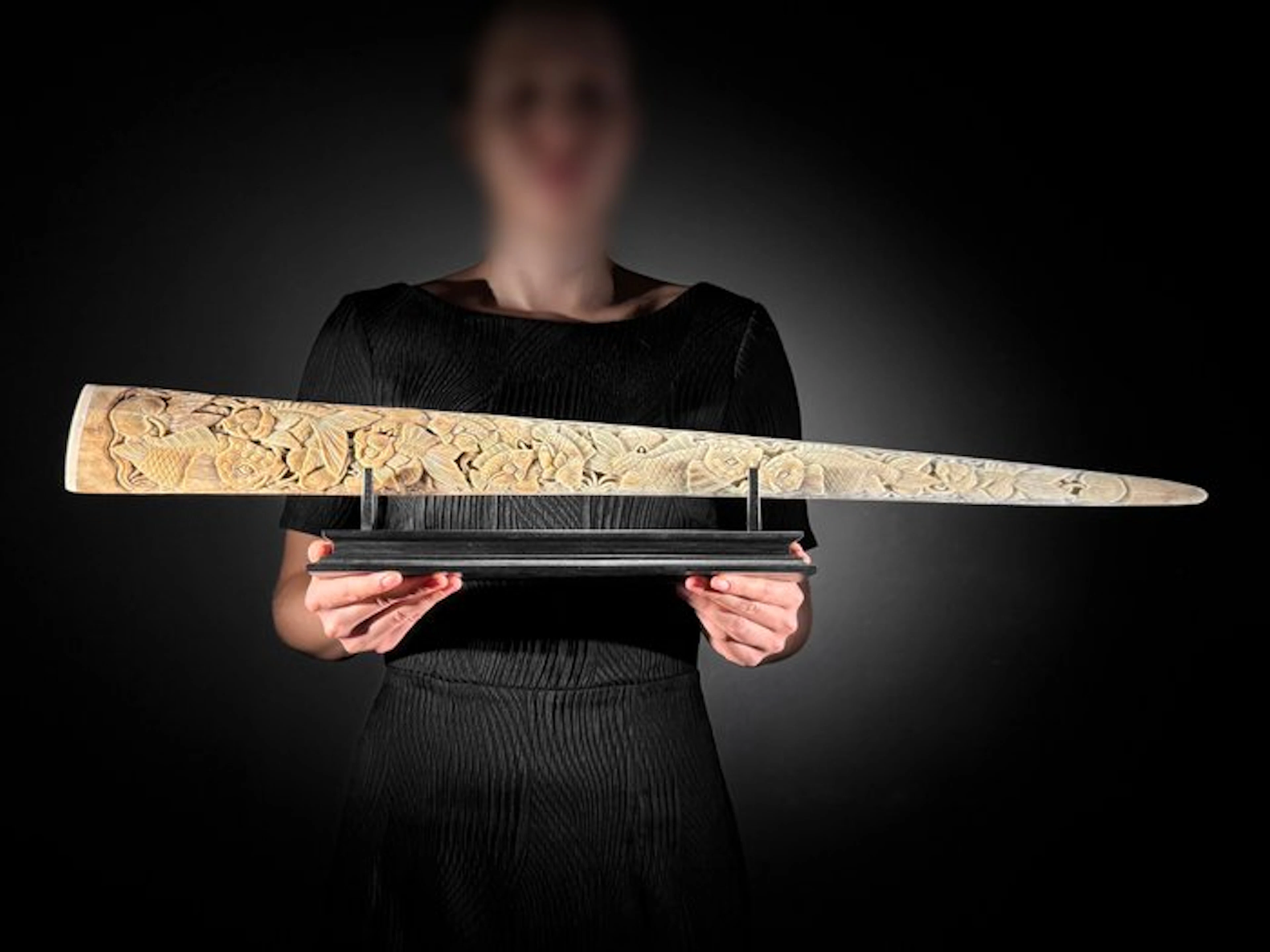 NO RESERVE PRICE -Stunning Large Carved Swordfish Rostrum...