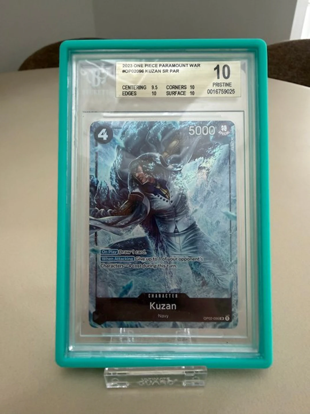 Bandai - 1 Graded card - One Piece - Kuzan OP02-96 Secret...