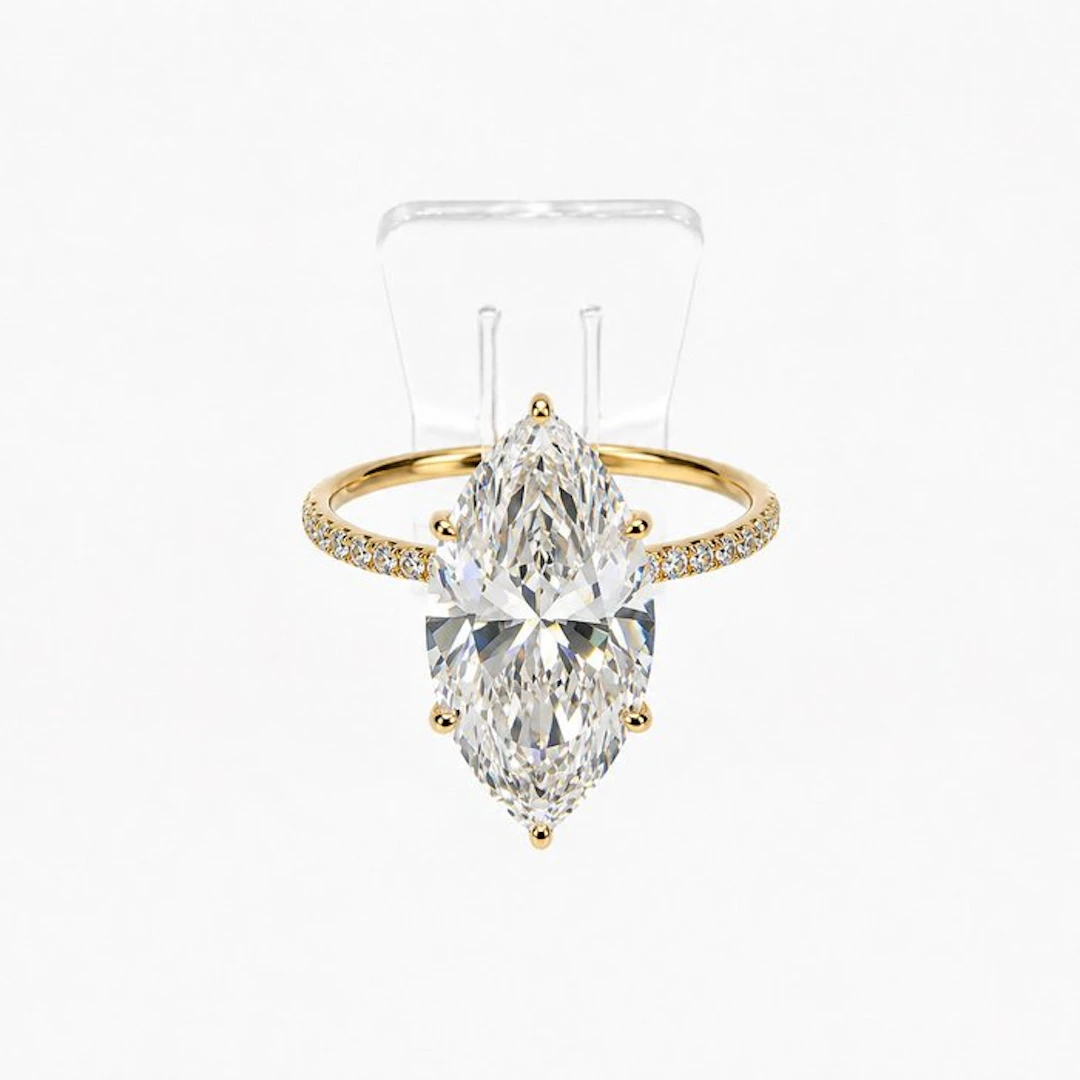 Ring - 14 kt. Yellow gold - 6.10ct. tw. Diamond (Lab-grown) - Diamond