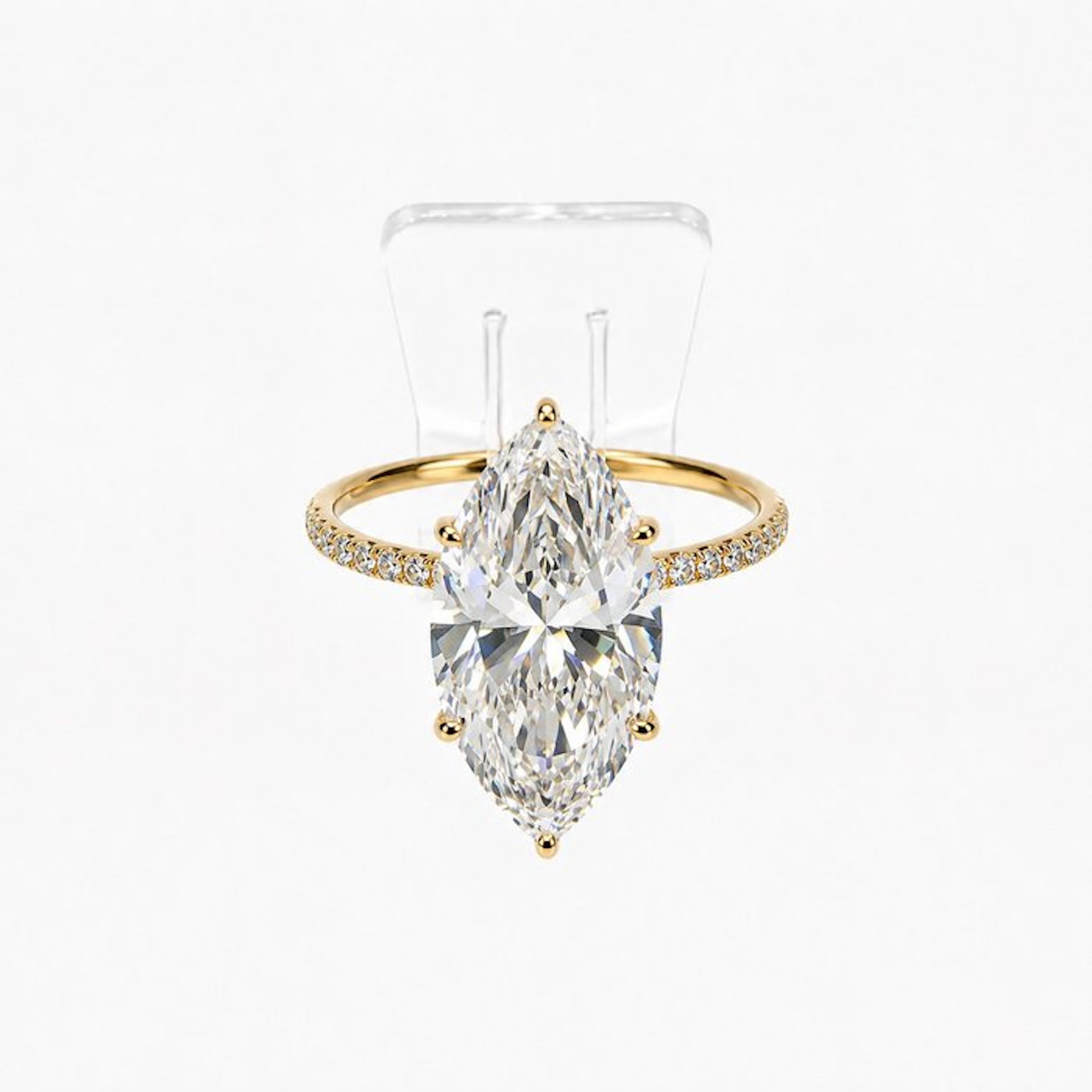 Ring - 14 kt. Yellow gold - 6.10ct. tw. Diamond (Lab-grown) - Diamond