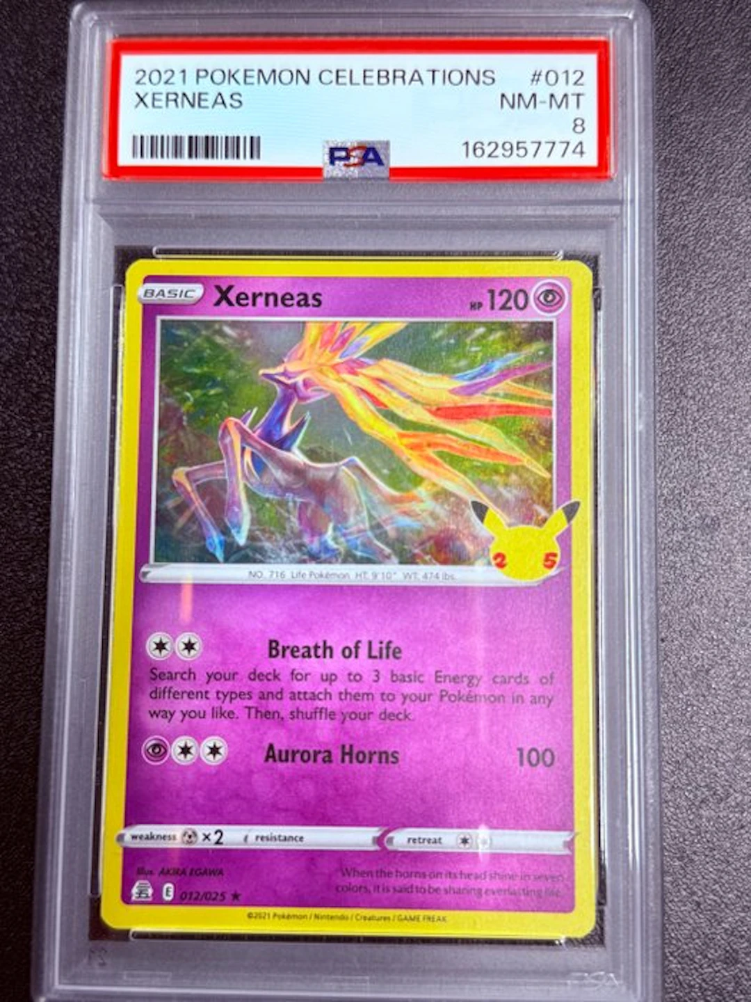 Pokémon - 1 Graded card - Xerneas 012/025 Foil - PSA 8 - Various sets