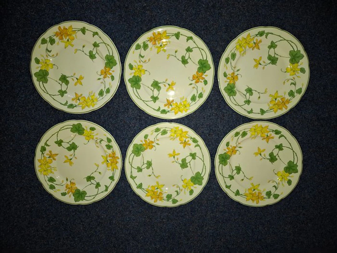 Villeroy & Boch - Plate (6) - Geranium - Porcelain - Six...