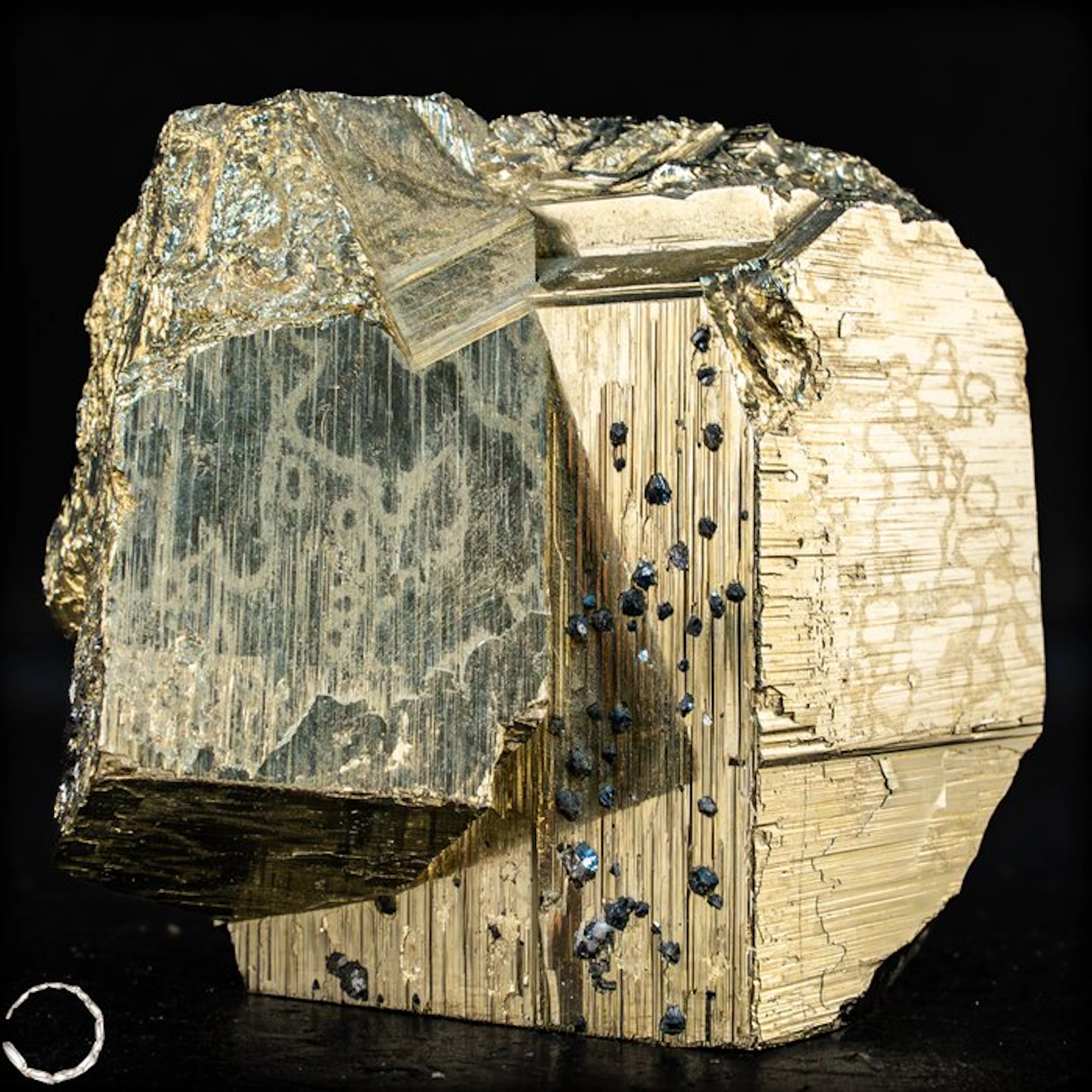 First Quality Natural Golden Pyrite Cubes with Galena- 1403.02 g