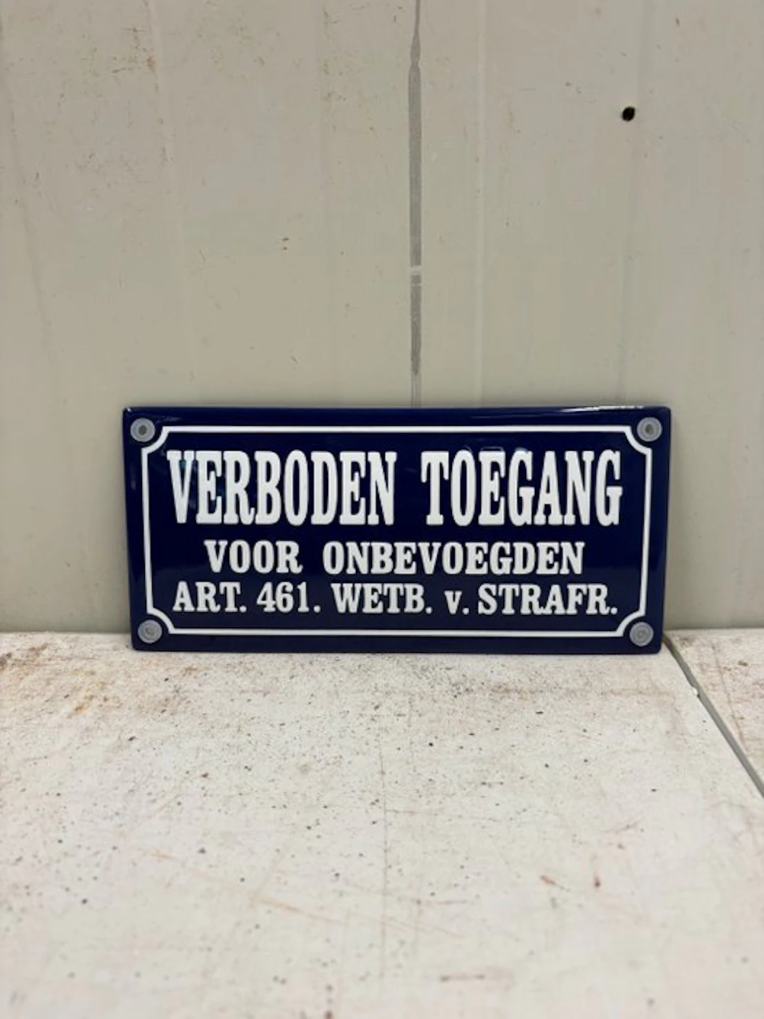 Emaille Waarschuwingsbord – Verboden Toegang voor...