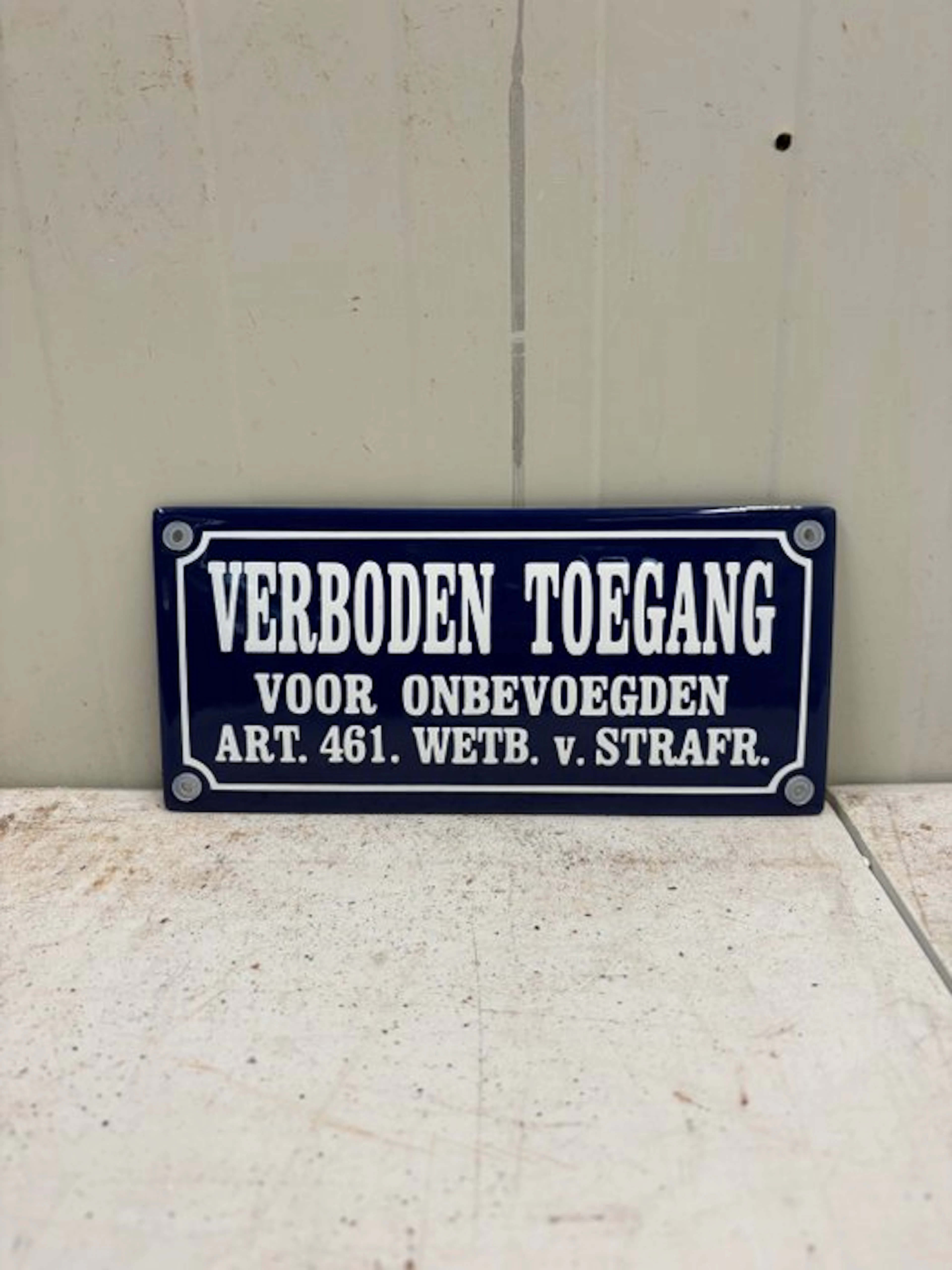 Emaille Waarschuwingsbord – Verboden Toegang voor...
