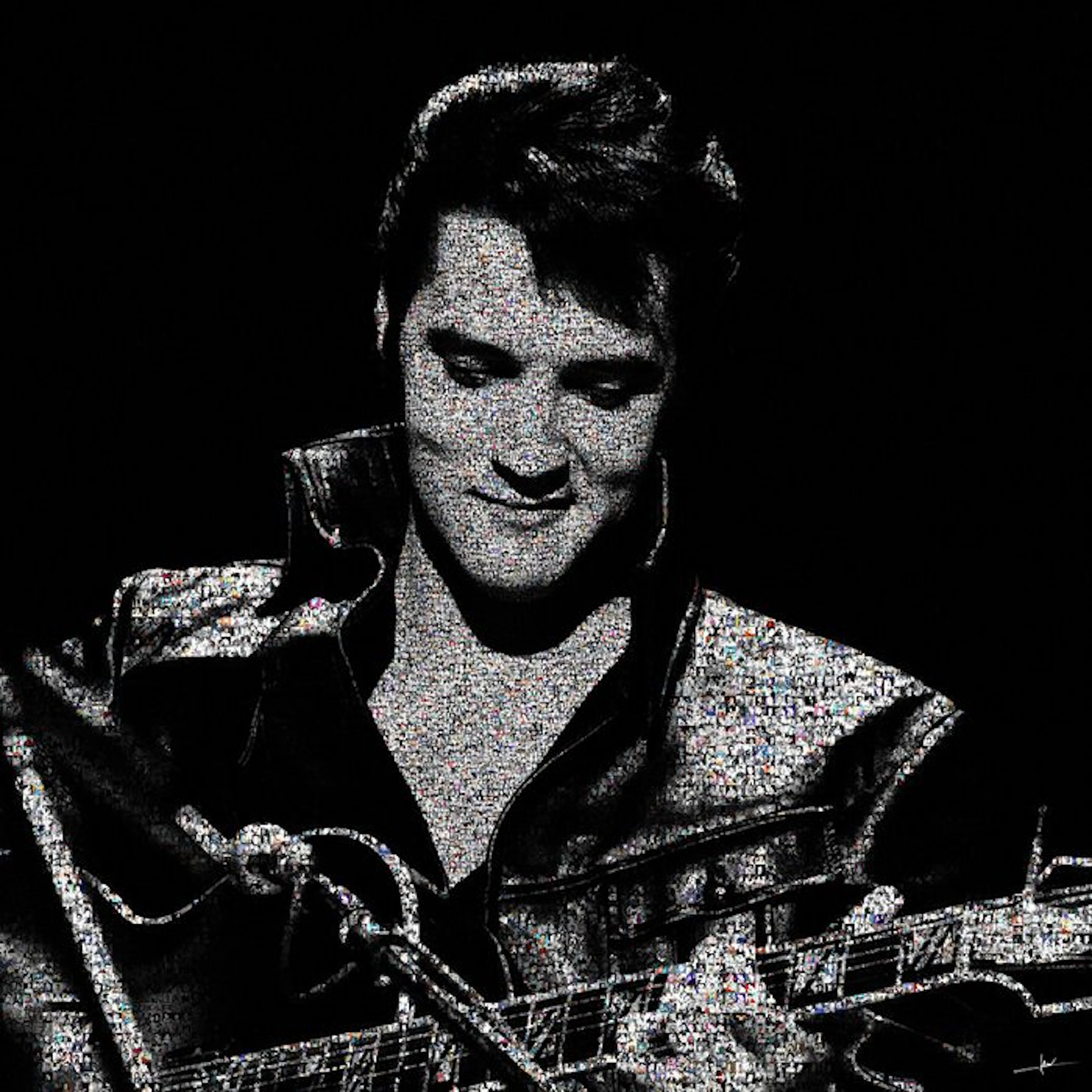 David Law (1967) - Crypto Elvis XIII - Format XL 60x60