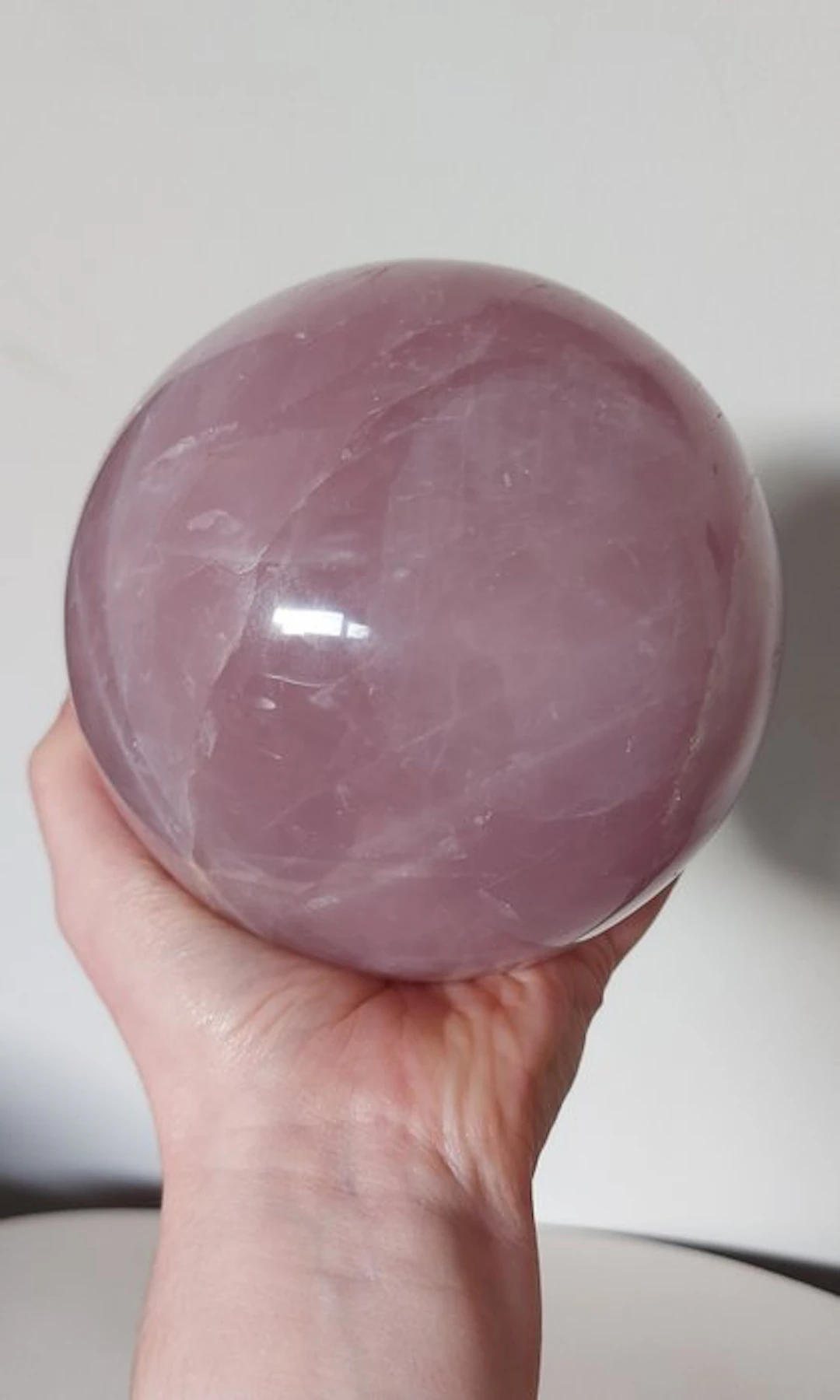 Rose quartz Sphere - Height: 11 cm - Width: 11 cm- 2731 g - (1)
