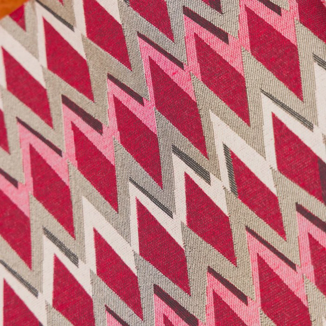 BA226 - Jacquard Fabric - Chevron Style - Red...