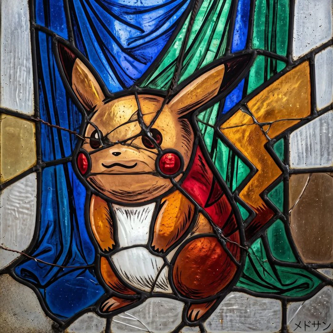 MEDSAN (XX) - Stained Glass Pikachu