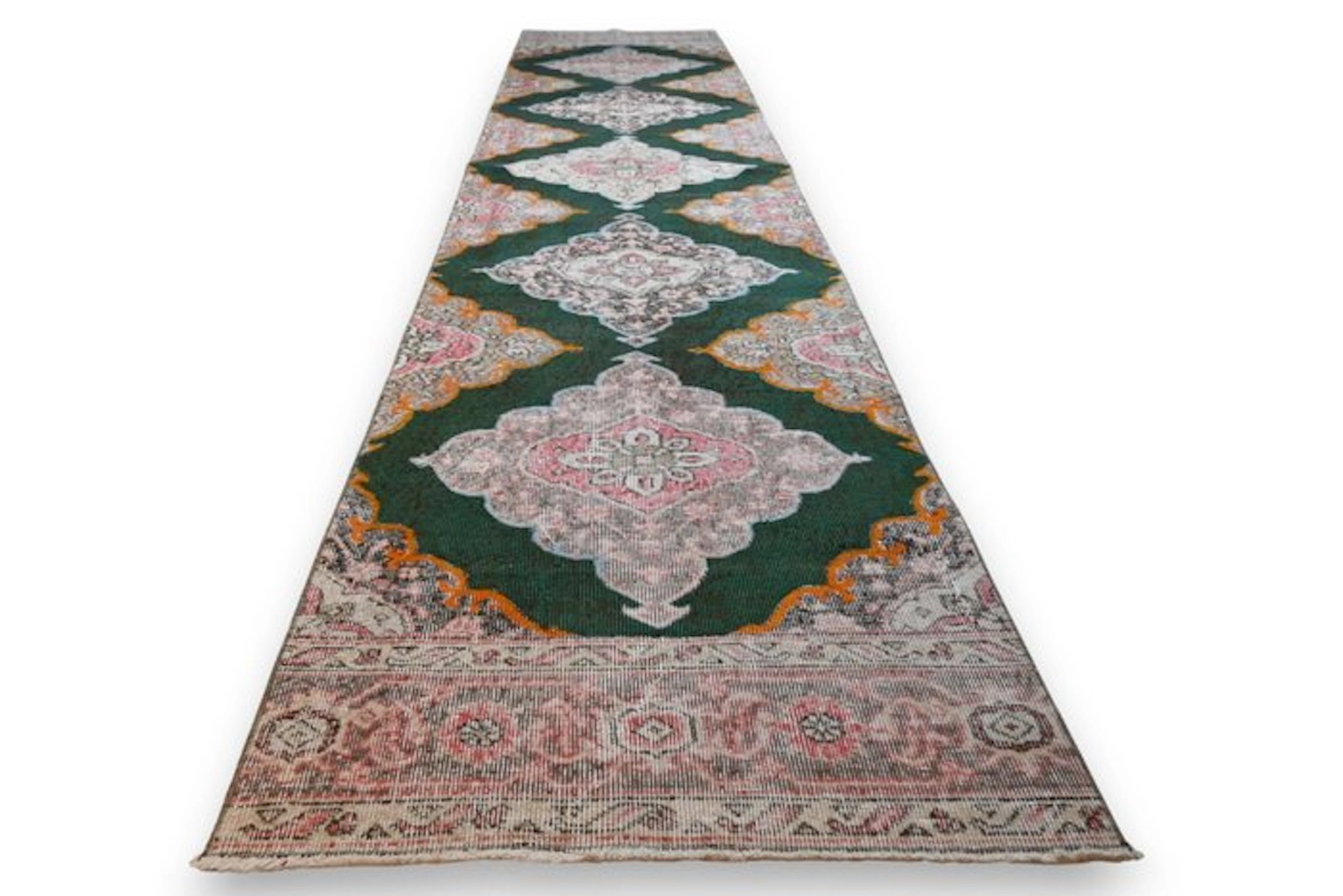 XL vintage Usak - Runner - 405 cm - 85 cm - with certificate