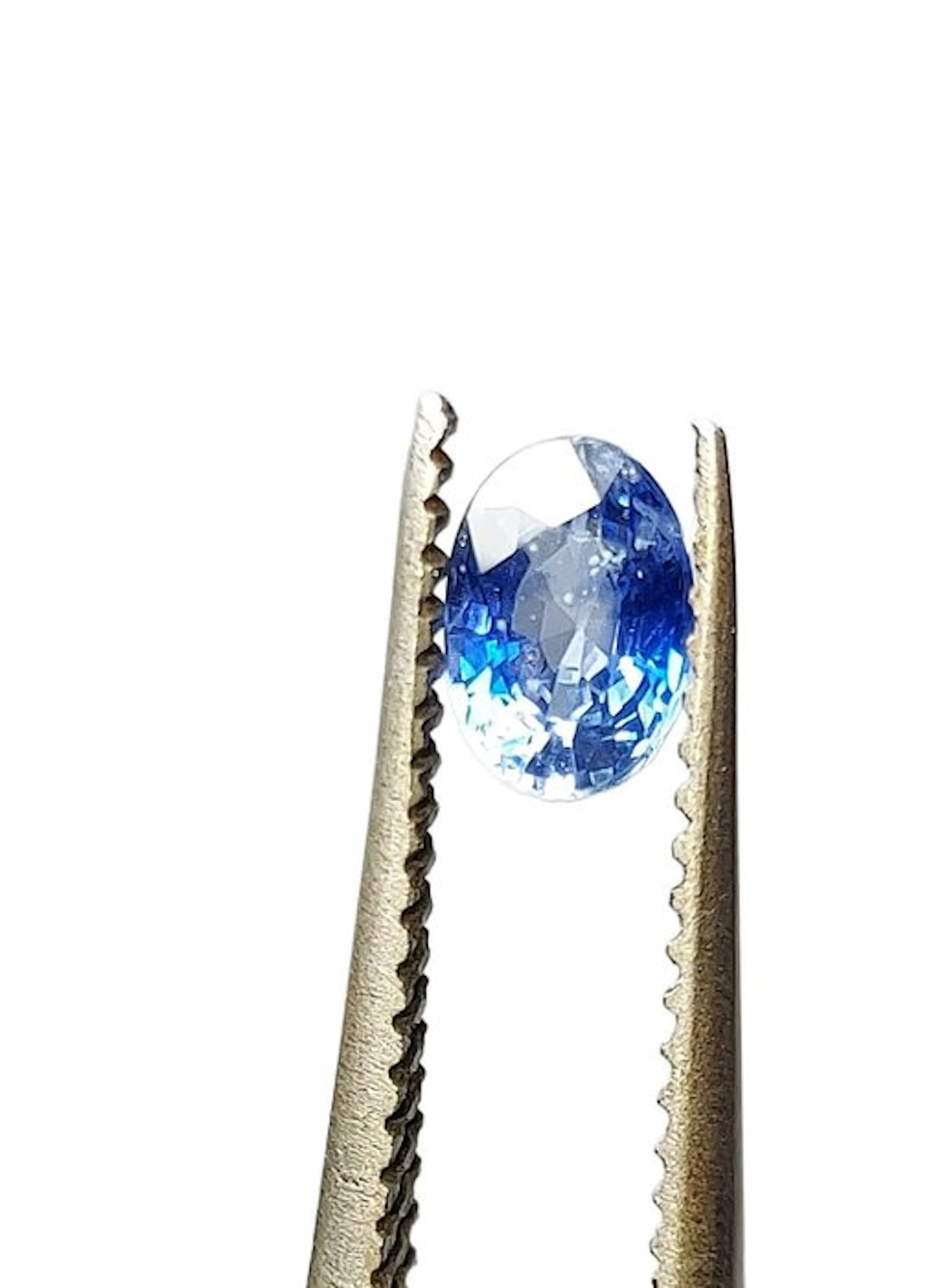 No reserve price Sapphire - 1,04 ct - Antwerp Laboratory...