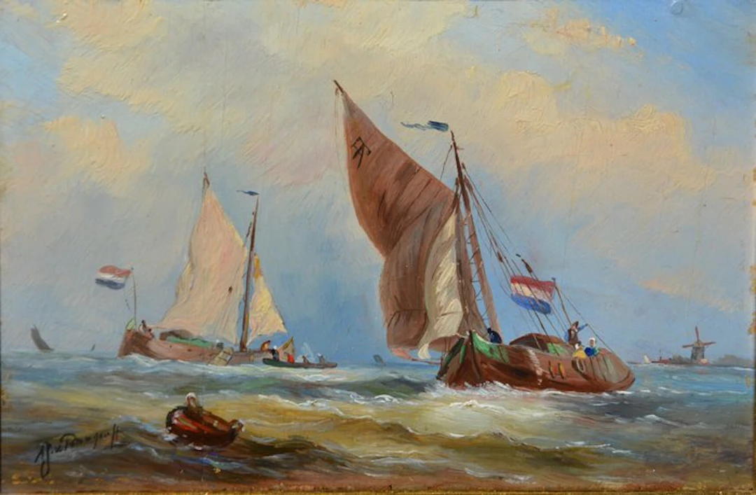 Albert Jurardus van Prooijen (1834-1898) - Zeegezicht