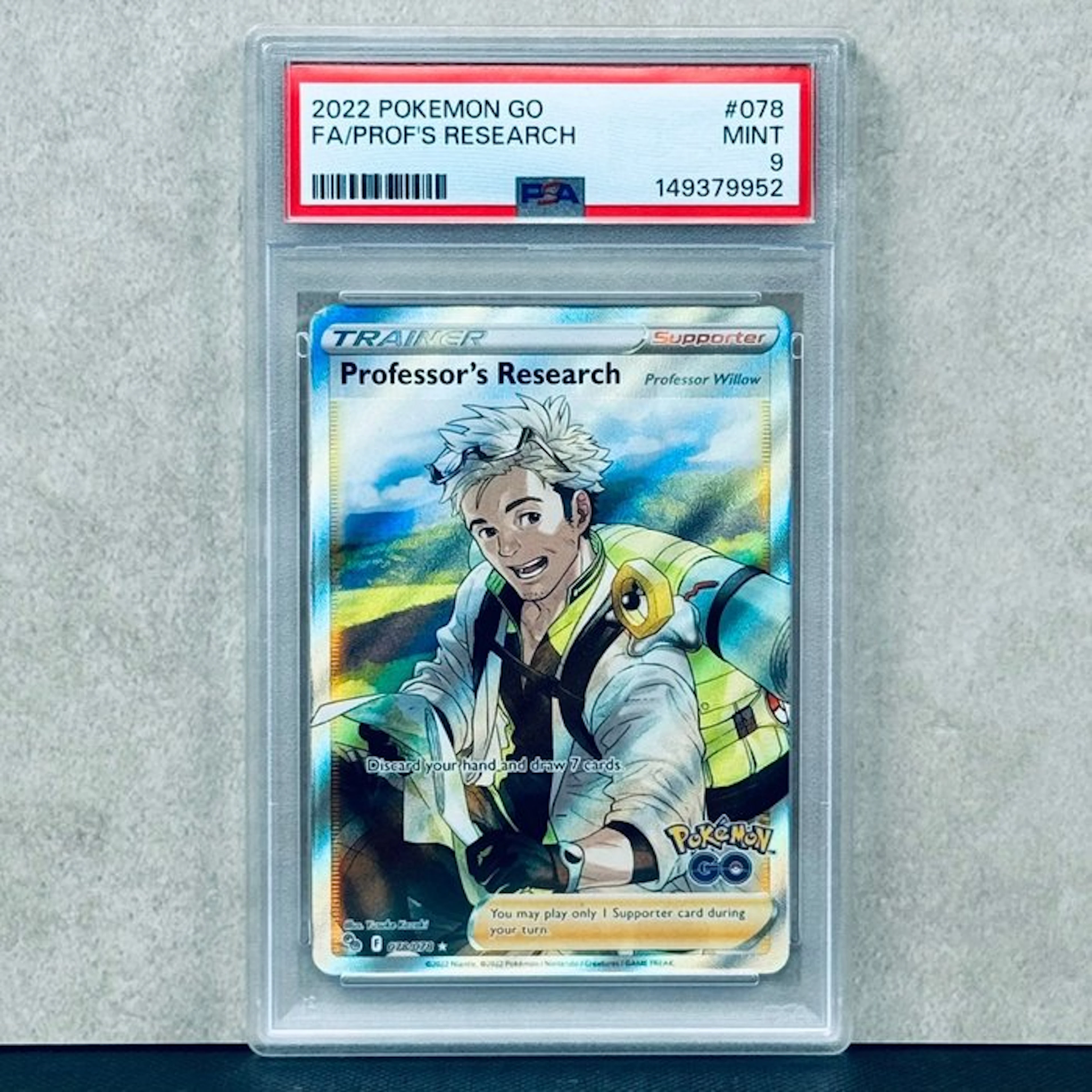 Pokémon Graded card - Prof's Research #078 2022 POKEMON GO FA - Pokémon - PSA 9