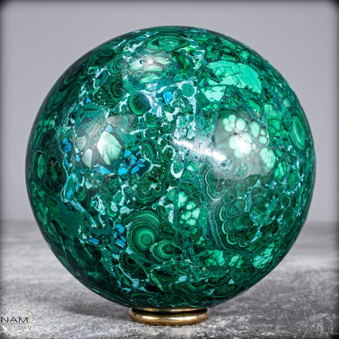 First Quality Malachite Sphere- 1512.95 g
