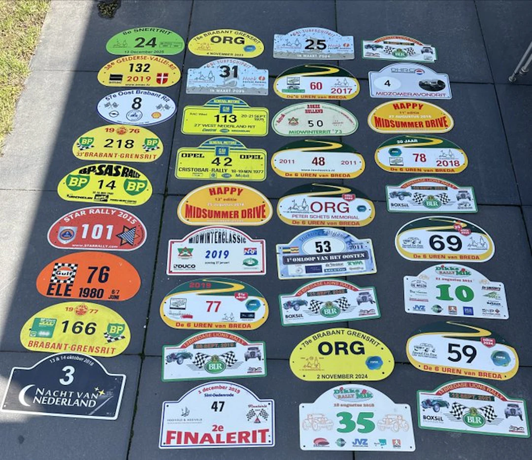Original Rally plates - Originele Rally platen