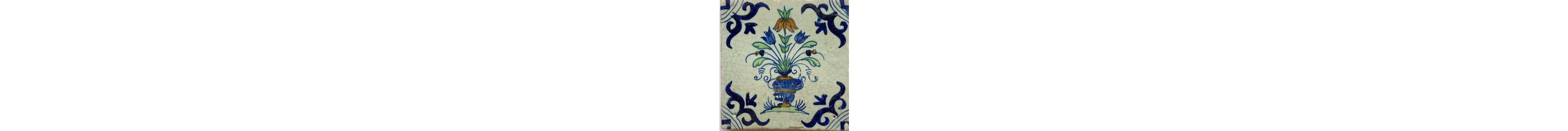 Tile - Multicolored flower tile - 1600-1650 - Majolica tile
