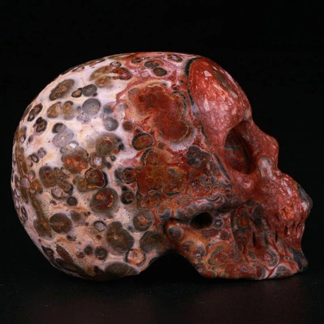 75g Leopard Skin Jasper Skull – The face behind the...