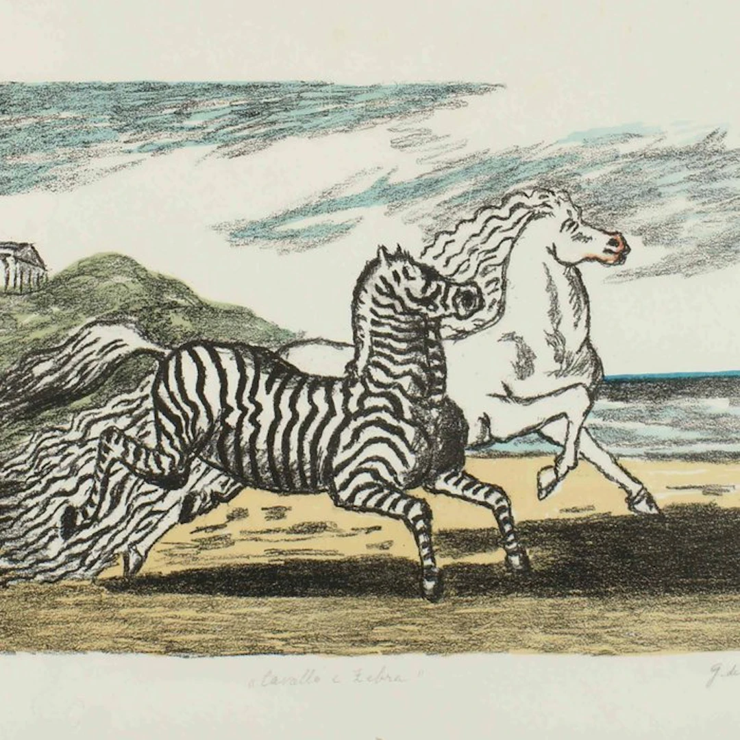 Giorgio De Chirico (1888-1978) - Cavallo e zebra
