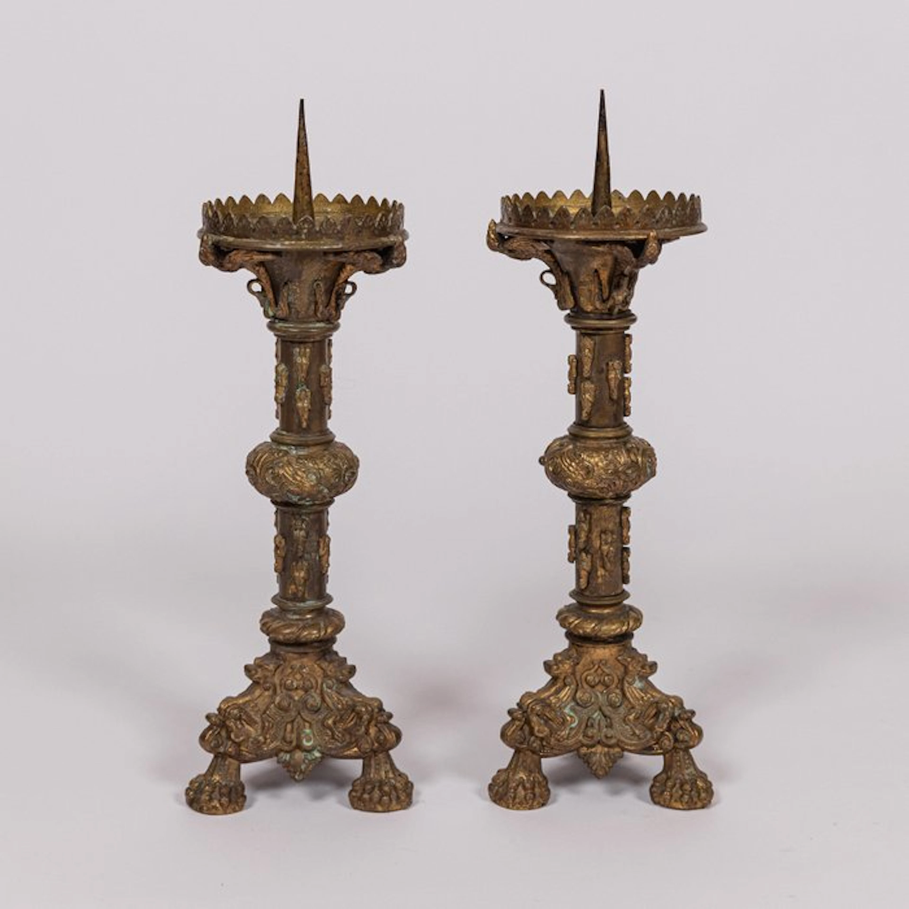 Bronze church candlesticks, late 19th century - Bronze - 1850-1900