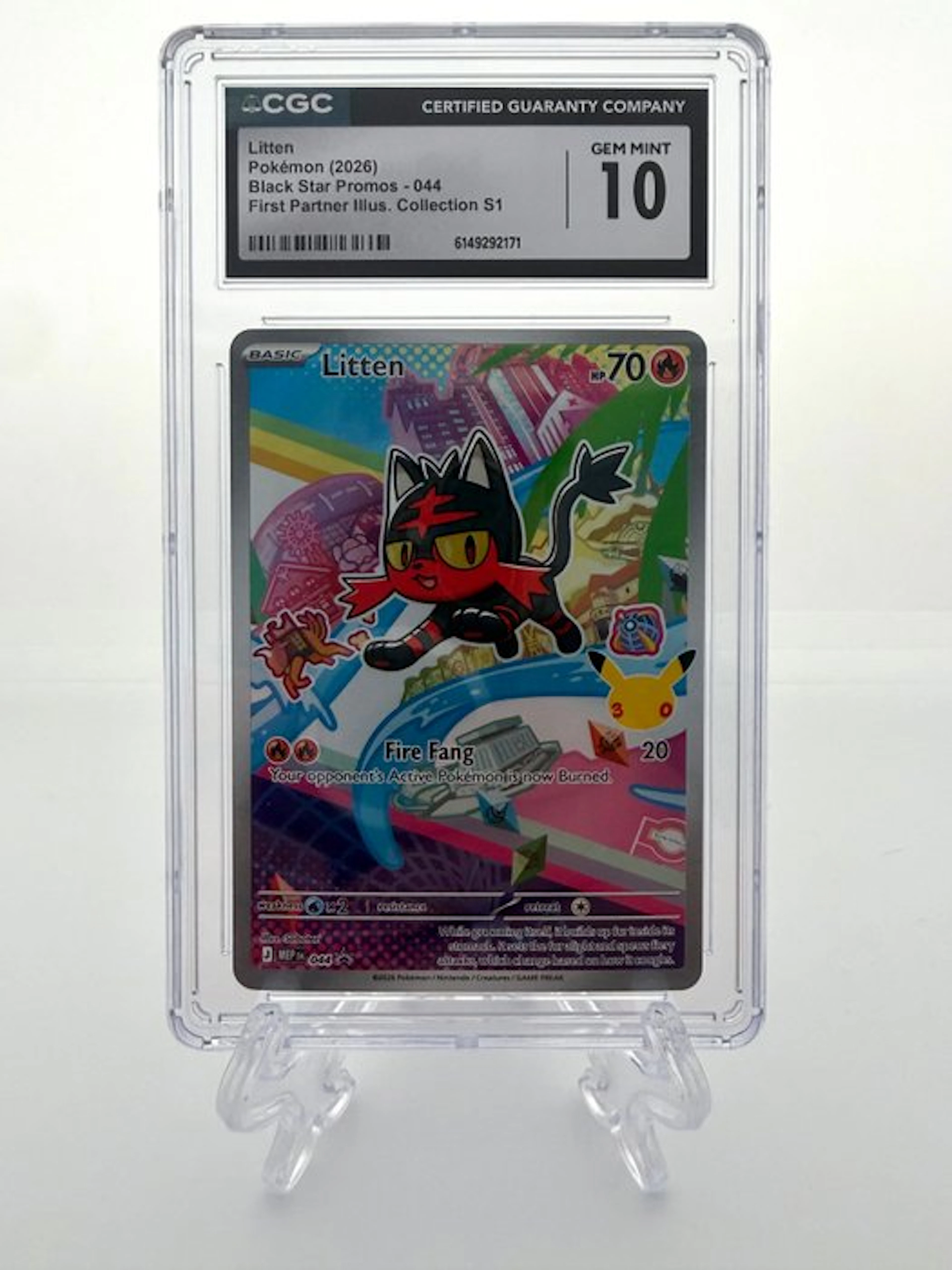Pokémon - 1 Graded card - Litten - First Partner...