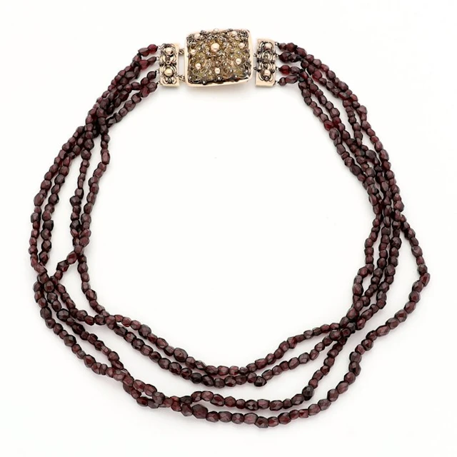Necklace - 14 kt. Yellow gold - Garnet