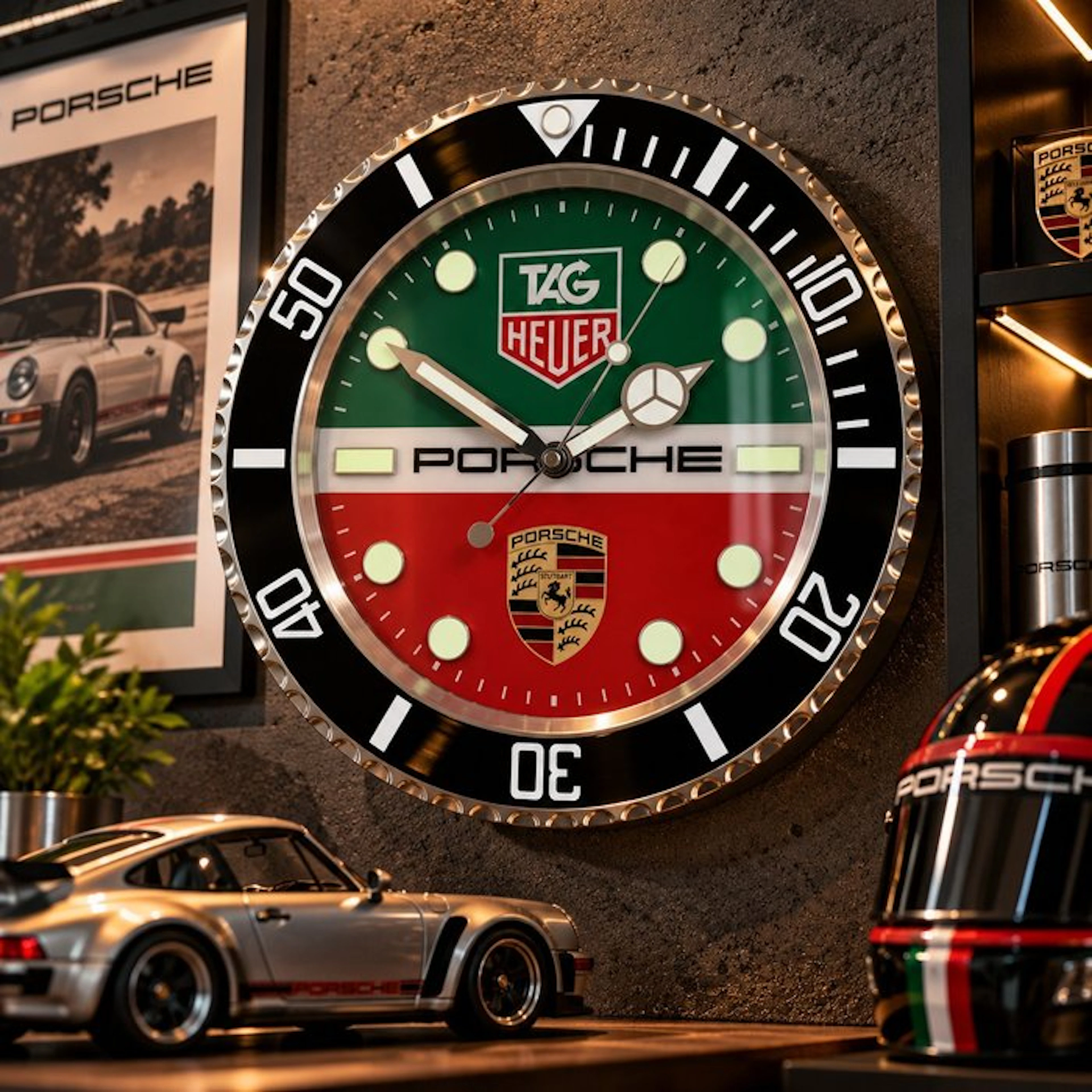 Wall clock - Steel - 2020+ - Porsche & TAG Heuer