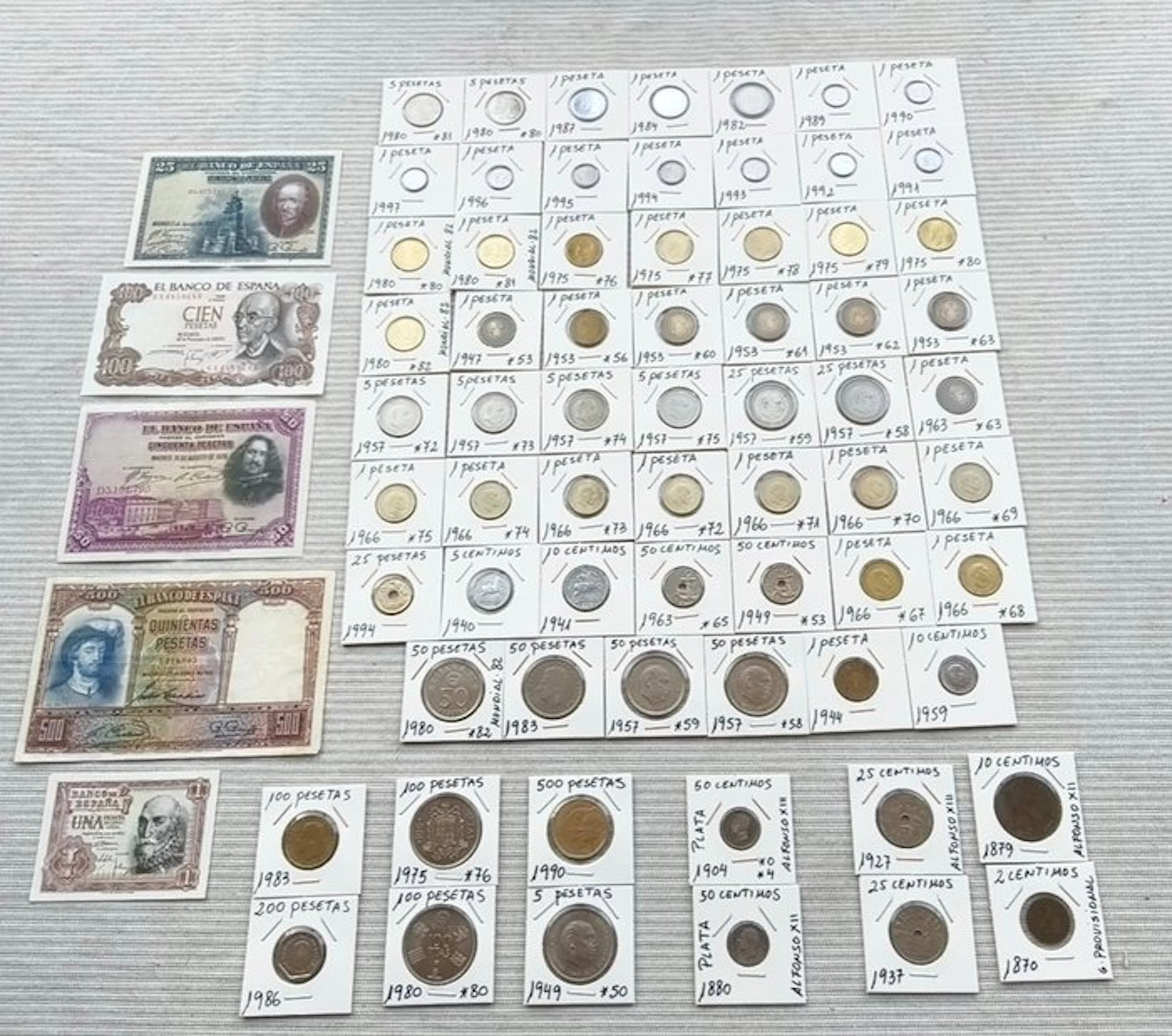 Spain. Peseta 1870-1997 (No reserve price)