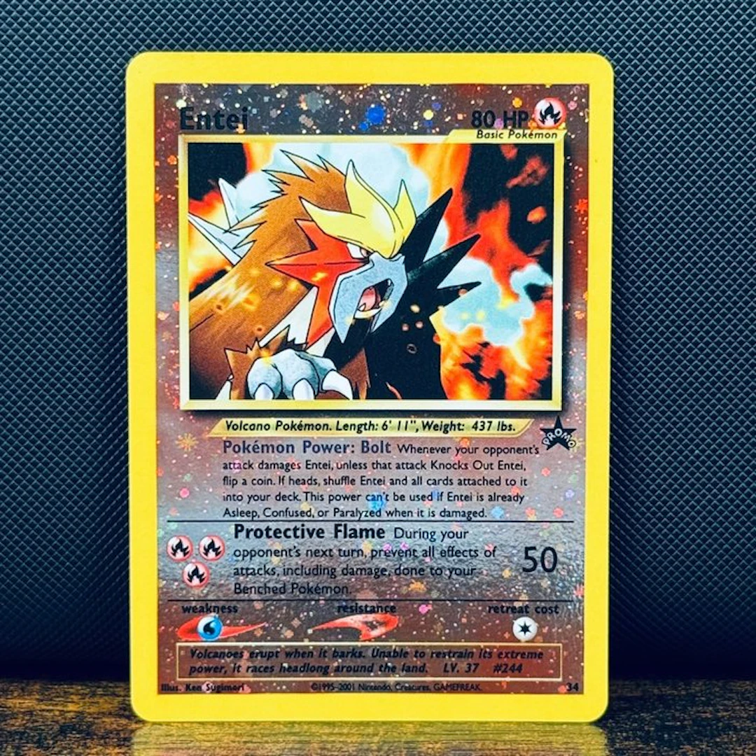 Pokémon Card - Entei Reverse Holo Black Star Promo 34 – Pokémon