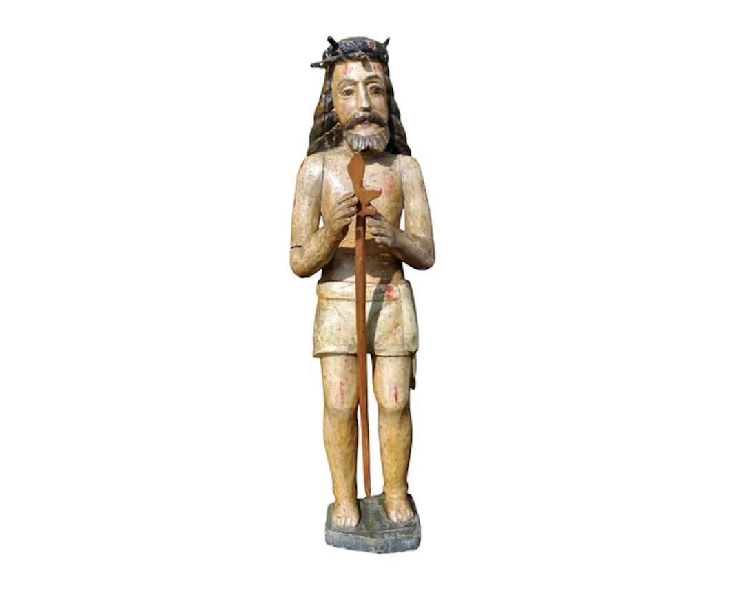 Scultura devozionale XIX sec - Sculpture, Ecce homo - 41 cm - Wood