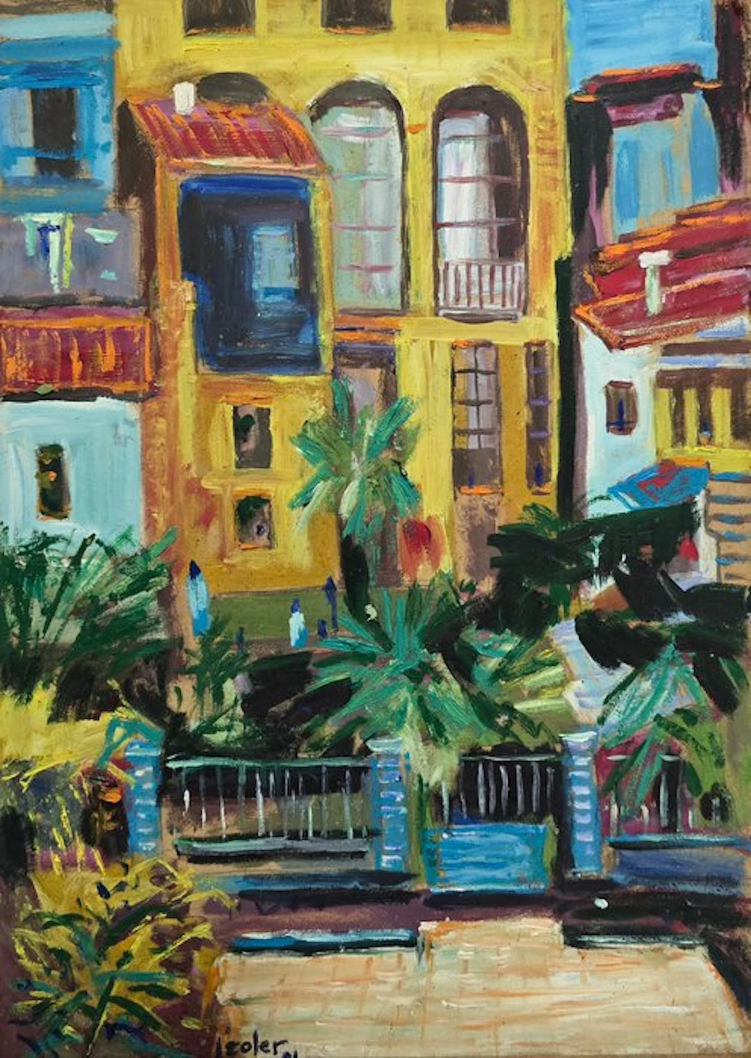 Josep Soler (1941) - Balcones bajo el sol