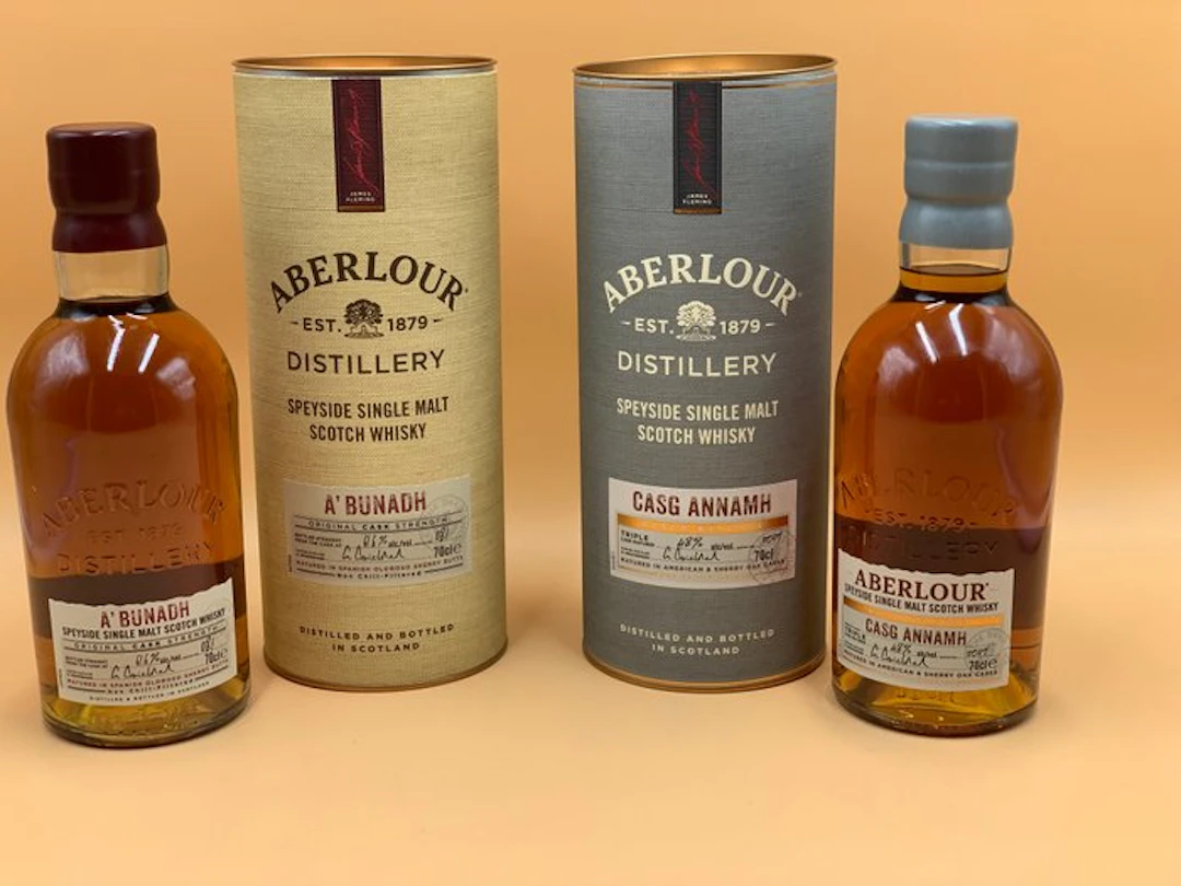 Aberlour A'Bunadh Batch 081 & Casg Annamh Batch 009 - 70cl - 2 bottles