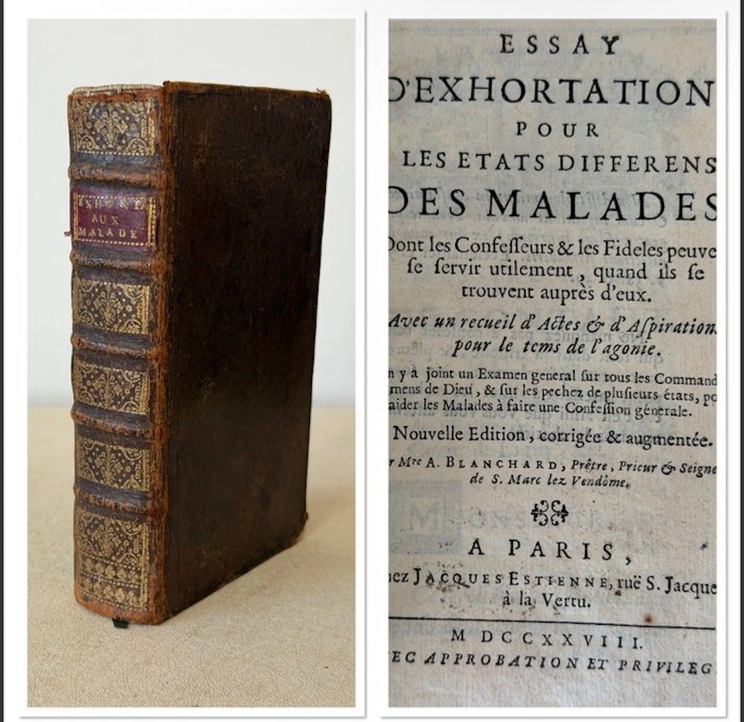 Blanchard - Essay d'exhortations pour les états differens des malades - 1728