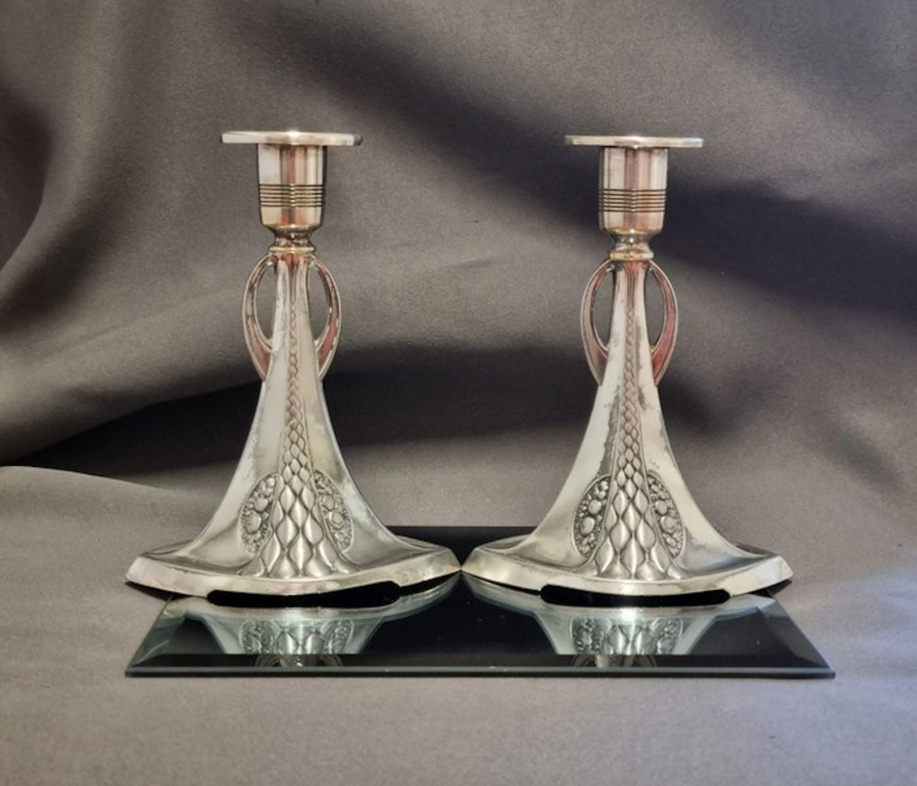 Candlestick (2) - Silverplated - Wmf Geslingen