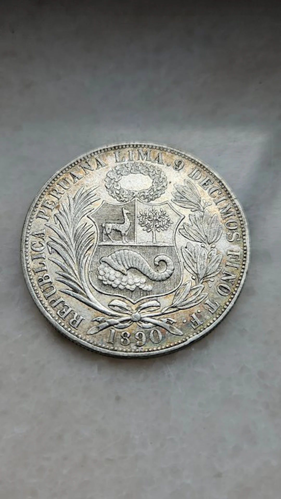 Peru. 1 Sol 1890 (No reserve price)