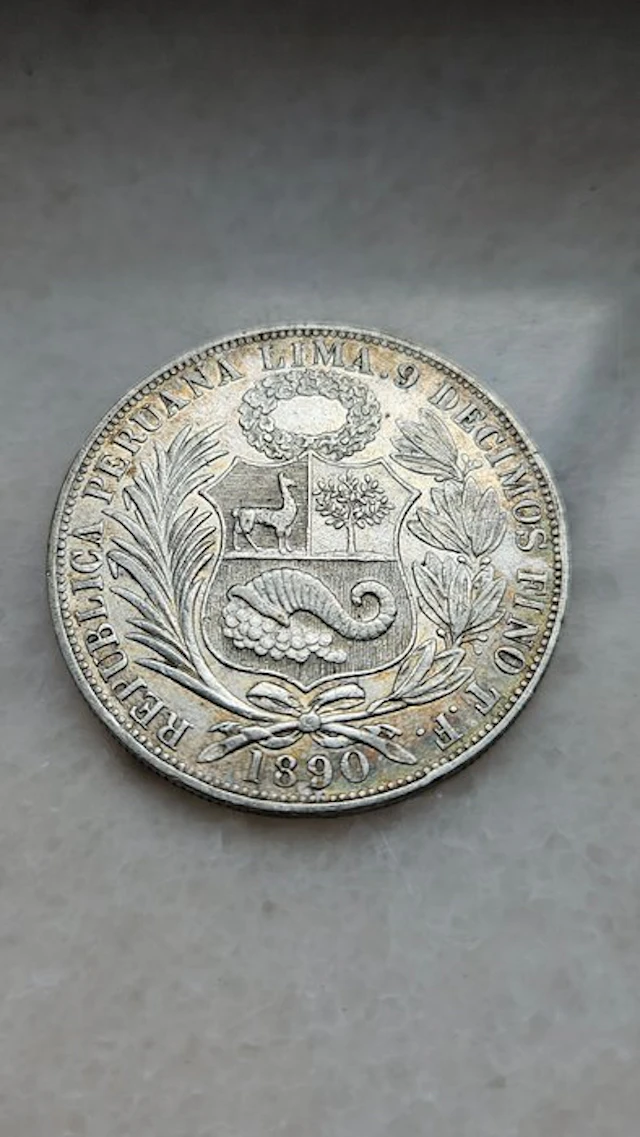 Peru. 1 Sol 1890 (No reserve price)