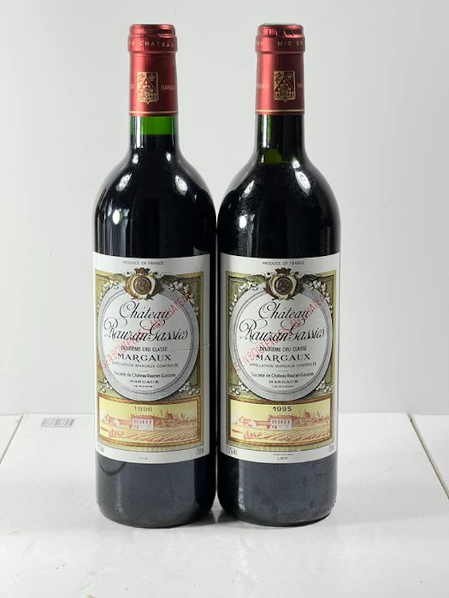 1995 & 1996 Château Rauzan-Gassies - Margaux 2ème Grand...
