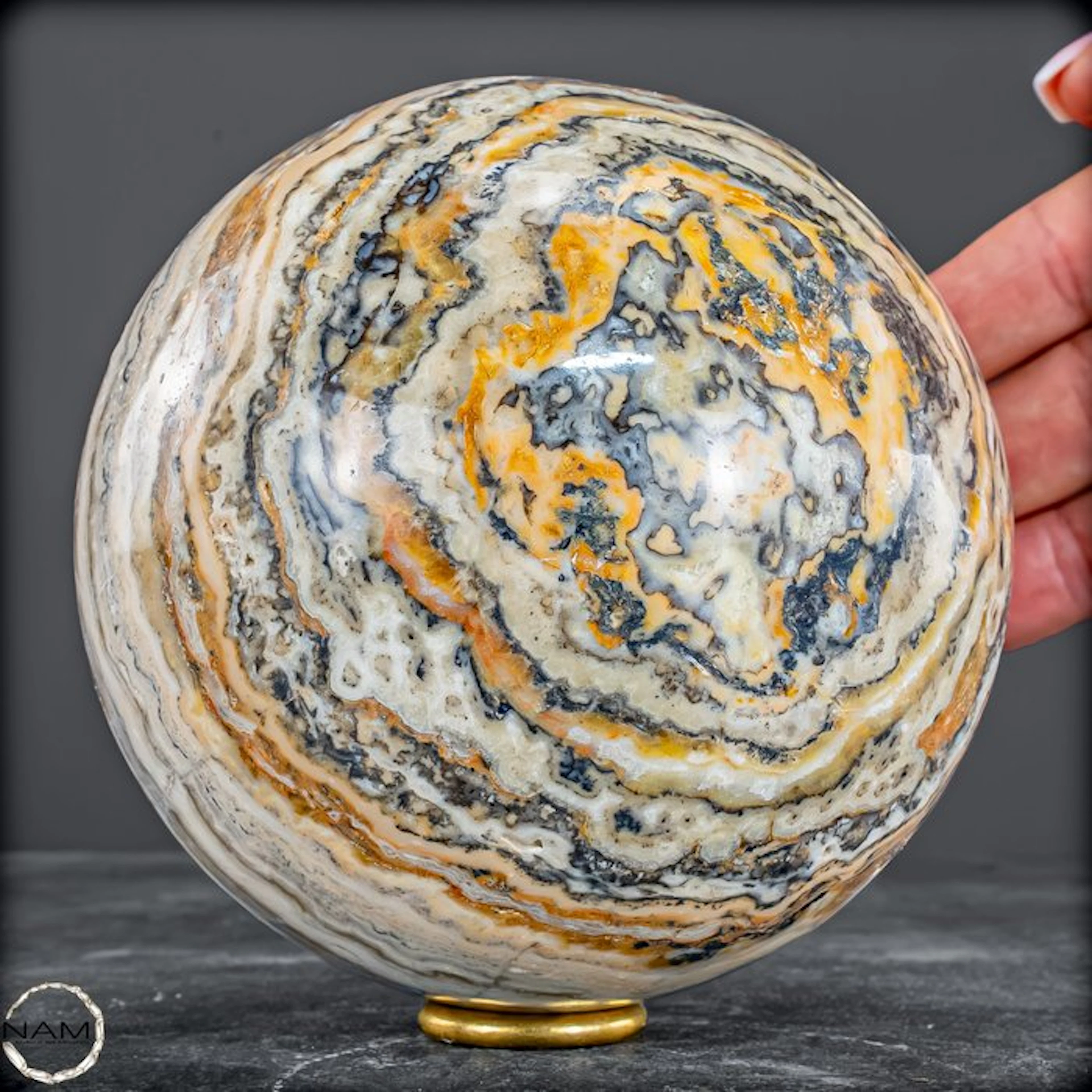 Very rare Bumblebee Jasper sphere From Indonesia – A...