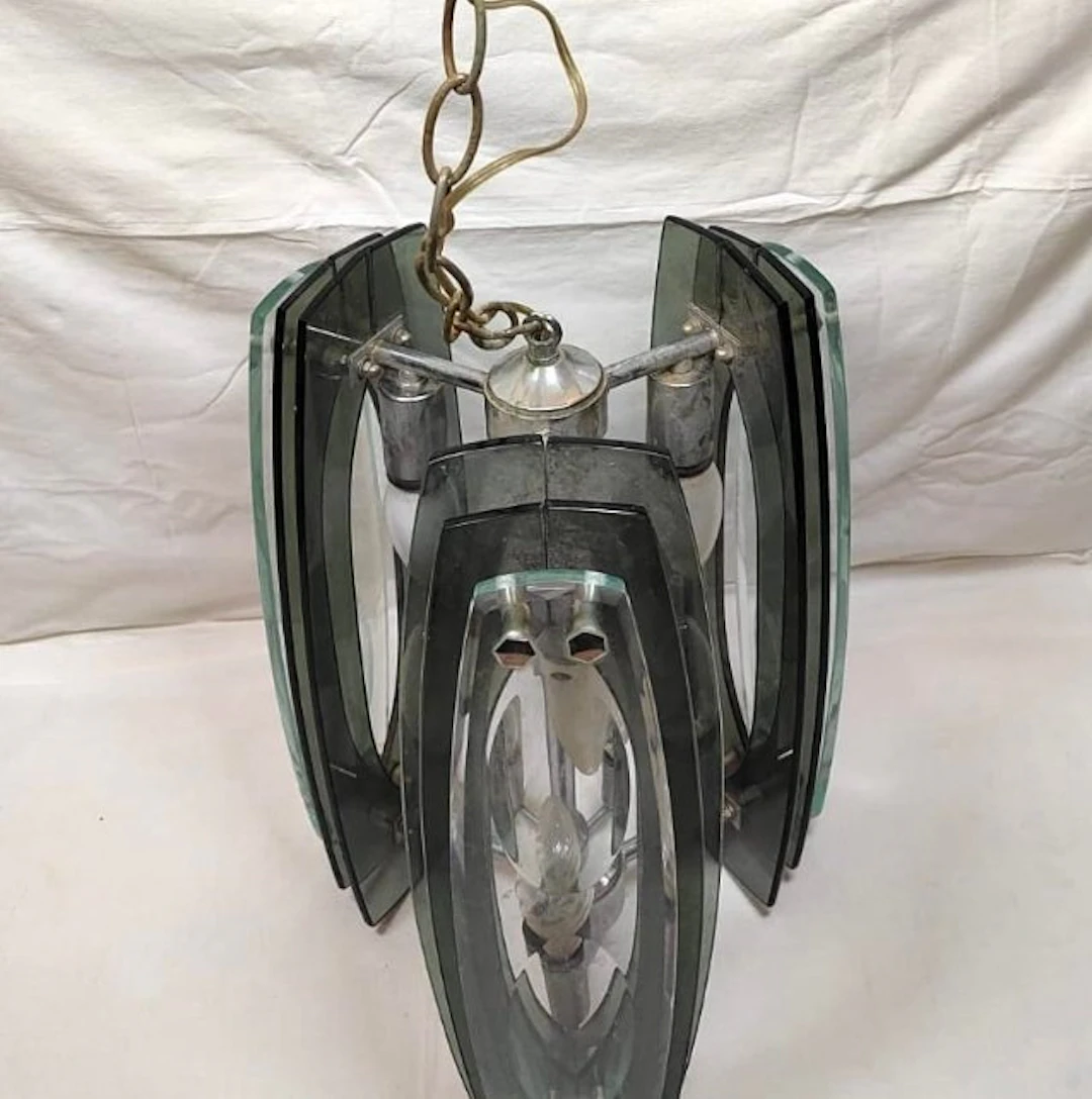 Hanging lamp - 6-light vintage Space Age-style pendant lamp from the 1970s
